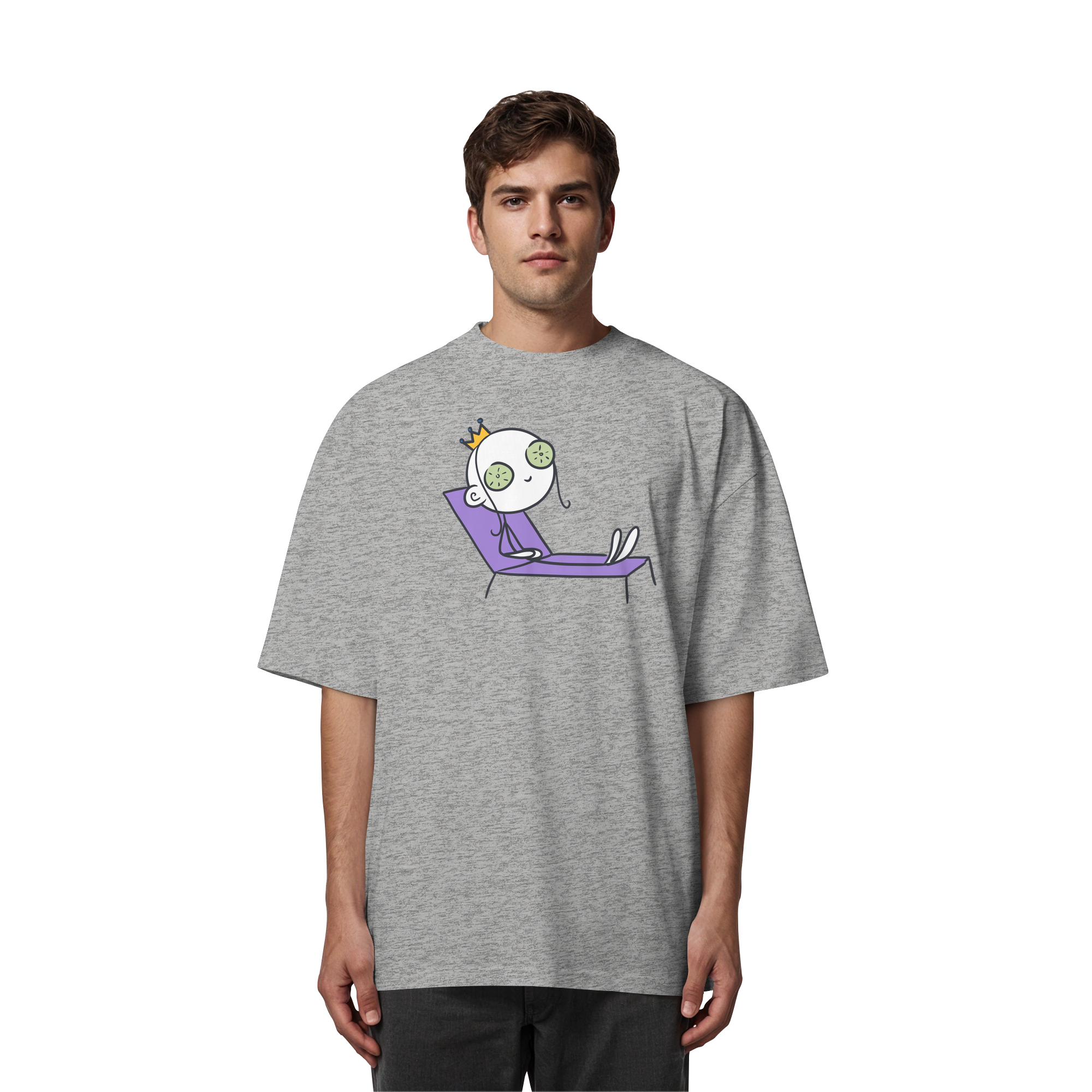 Seelenmännchen "Chill Out Edition" Frontprint - Organic Oversize Shirt