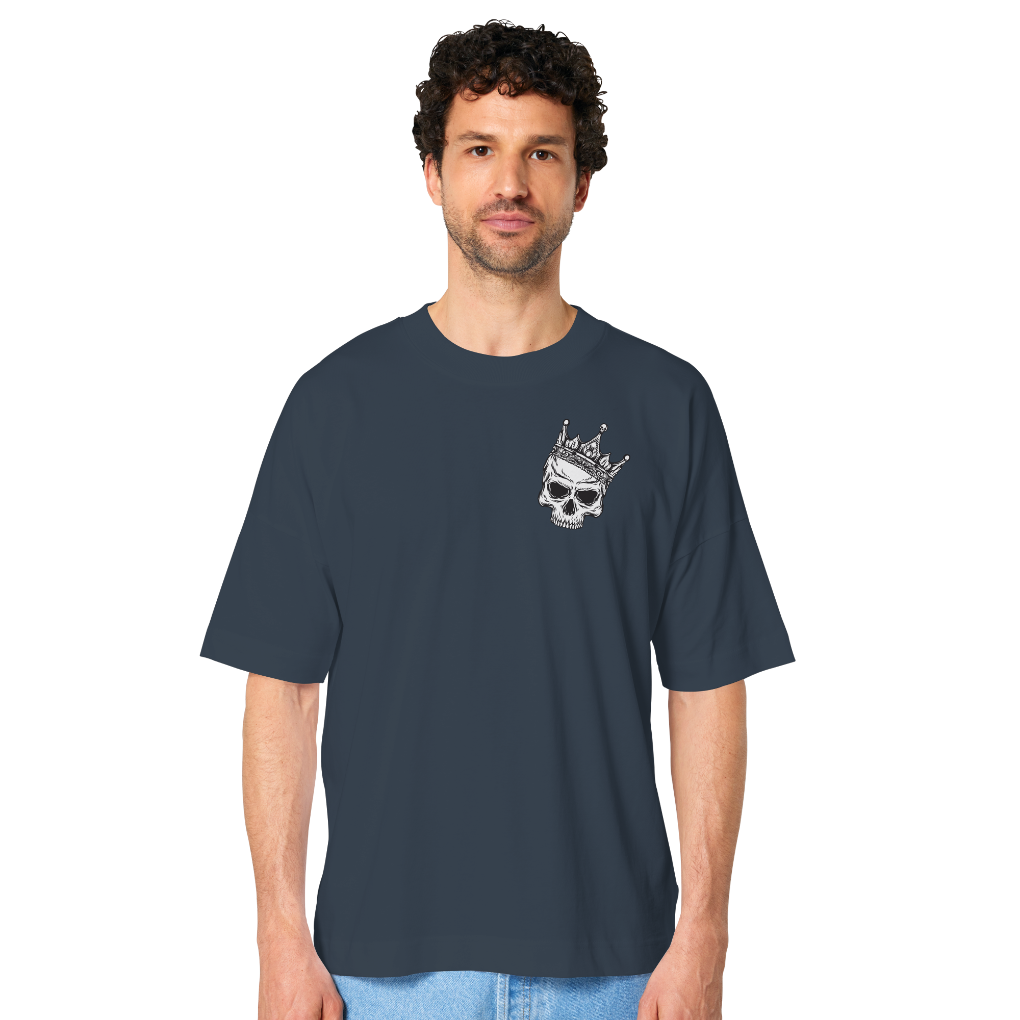 Eat the Rich "Skull Edition" Backprint - Organic Oversize Shirt
