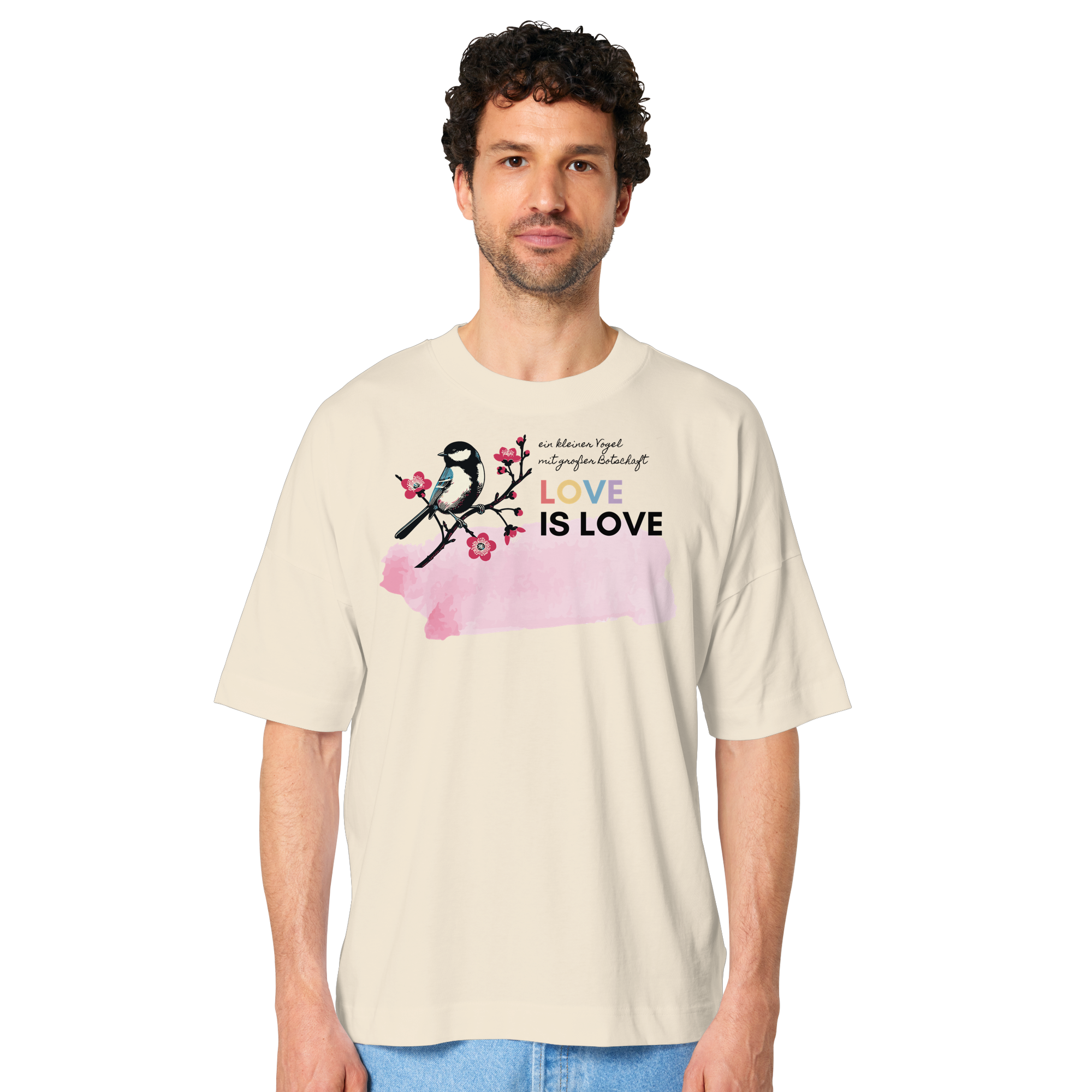 Kleine Flügel, große Botschaft - Organic Oversize Shirt