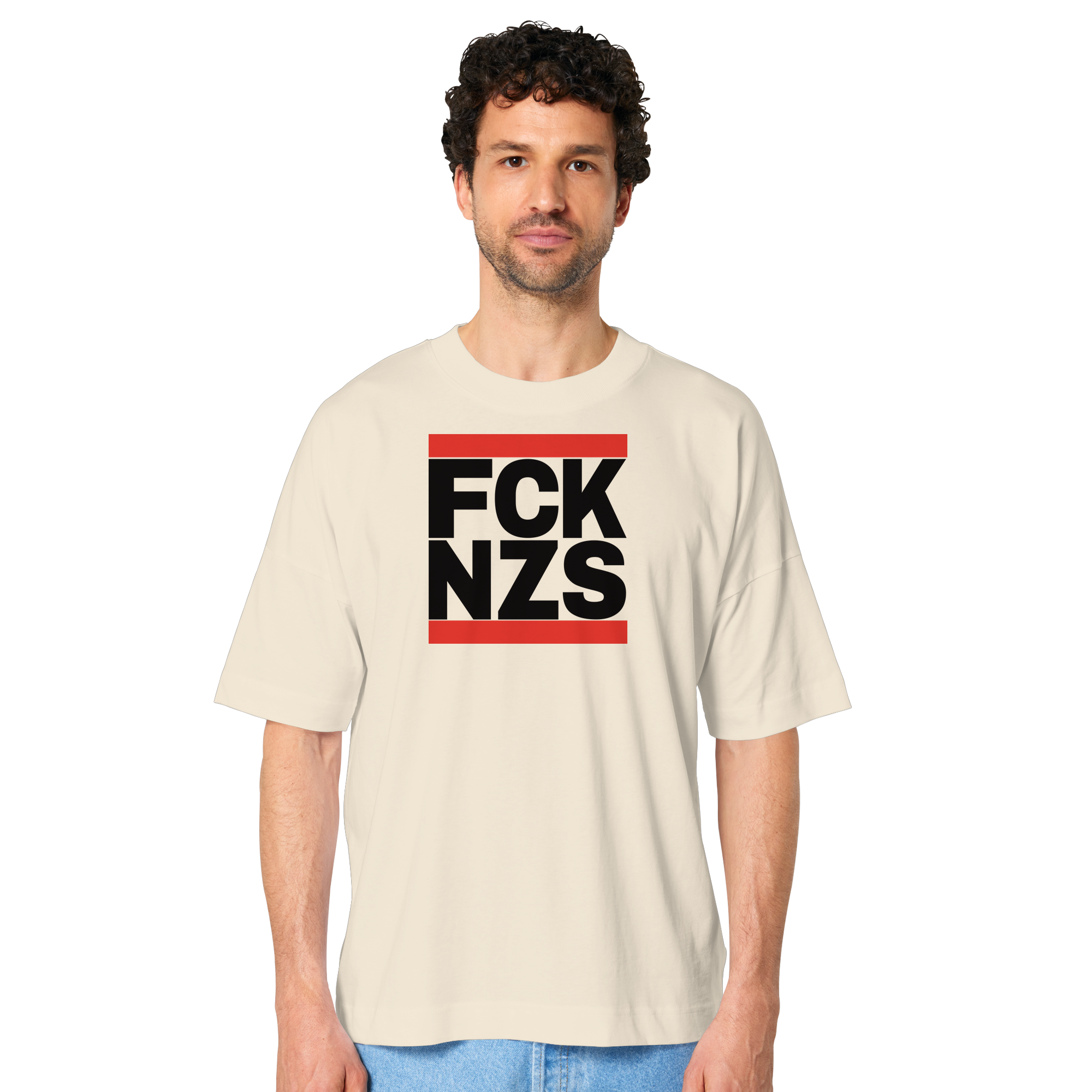 FCK NZS (schwarze Schrift) - Organic Oversize Shirt