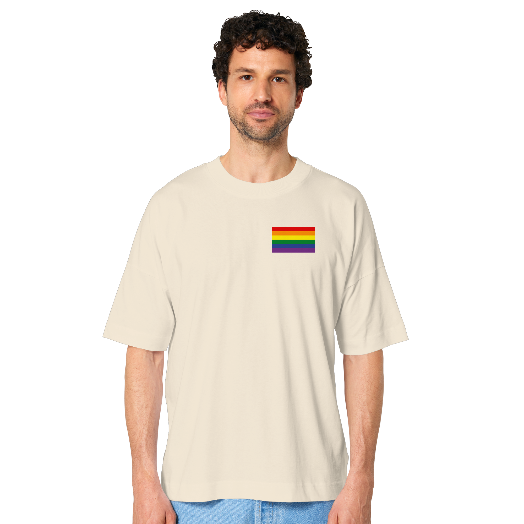 Regenbogen Pride Flag - Organic Oversize Shirt
