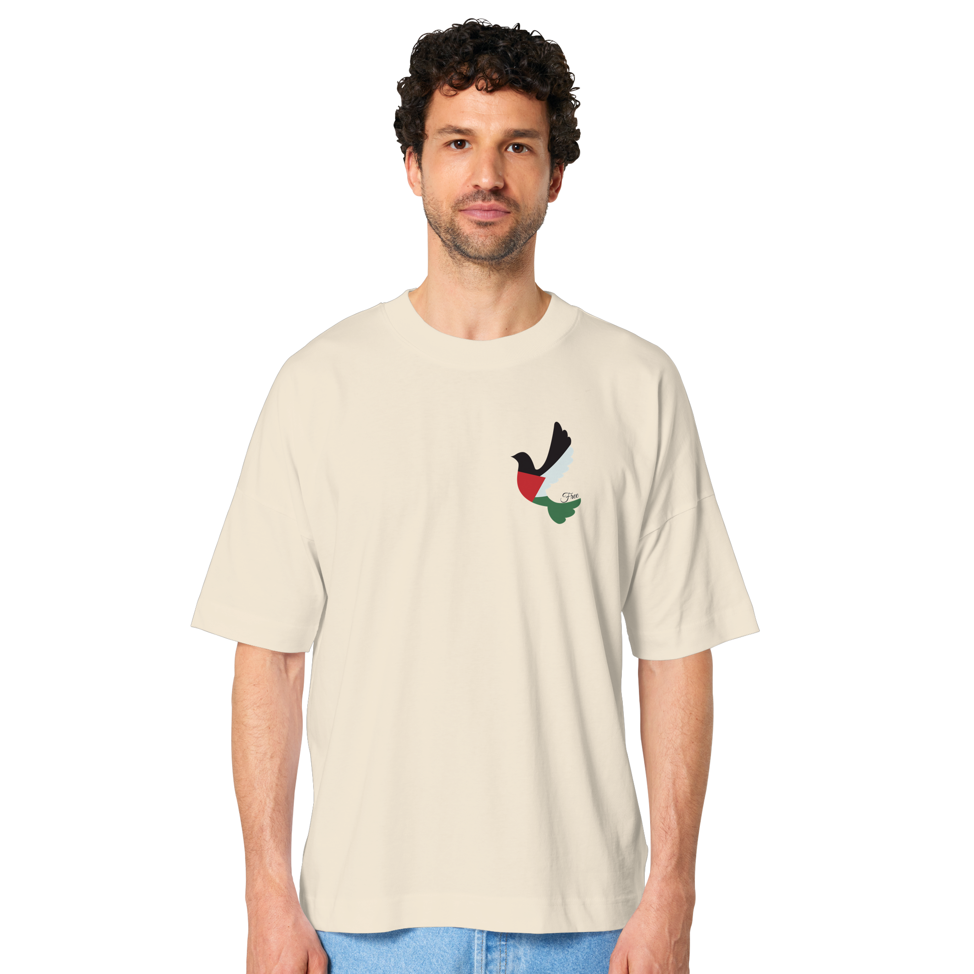 Free Palestine "Unbroken Wings Edition" - Organic Oversize Shirt