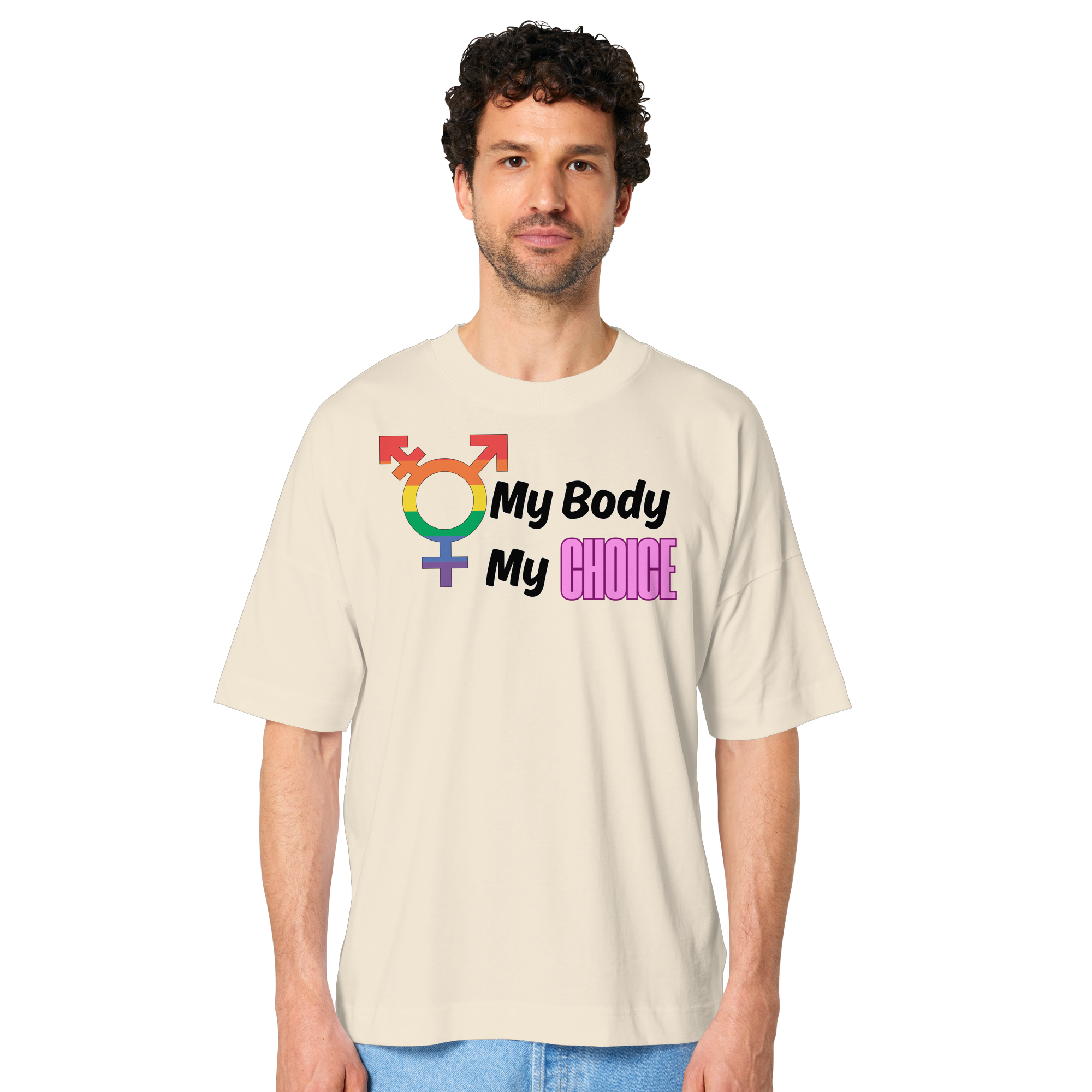 My Body My Choice "Rainbow Resistance Edition" - Organic Oversize Shirt