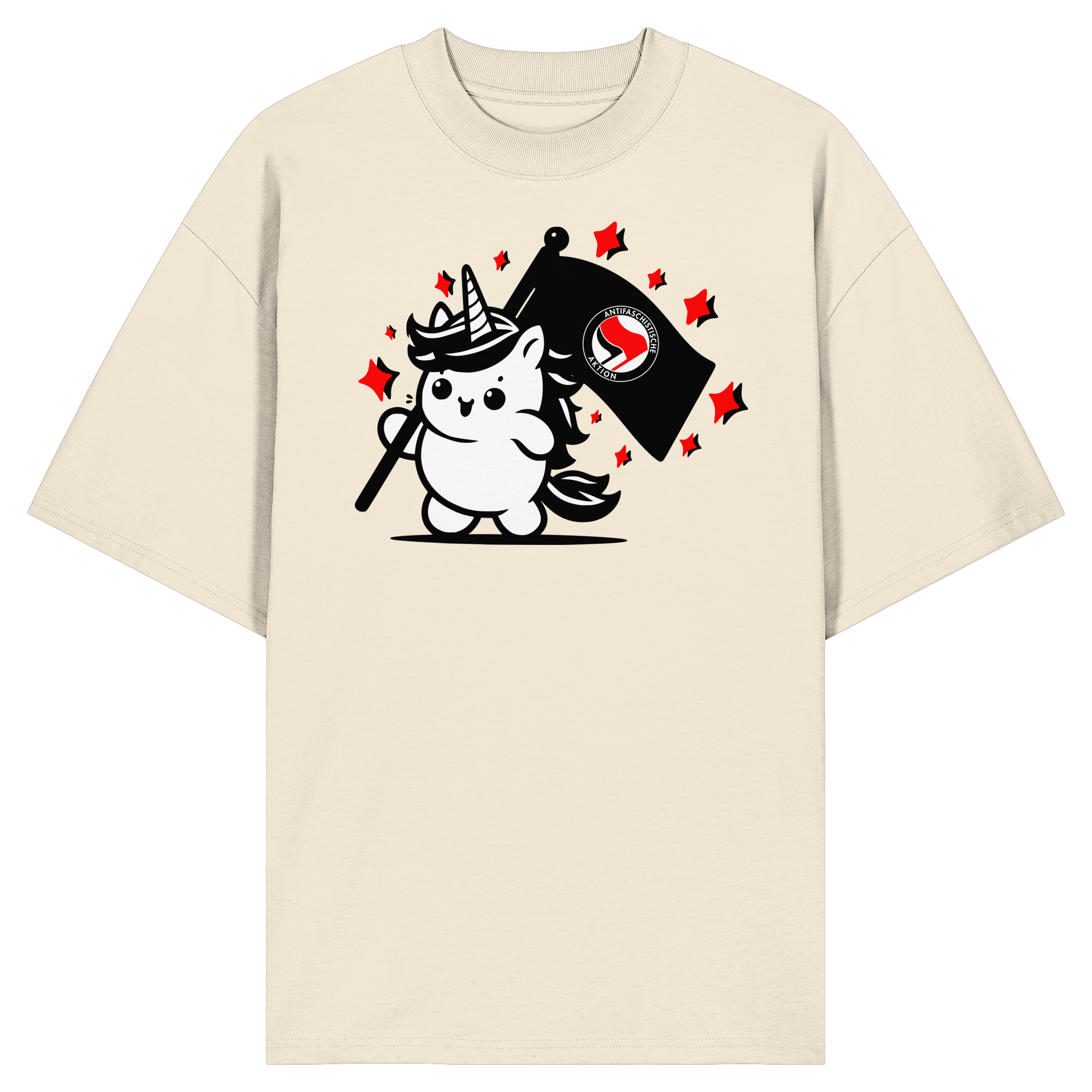 Einhorn Antifa - Organic Oversize Shirt
