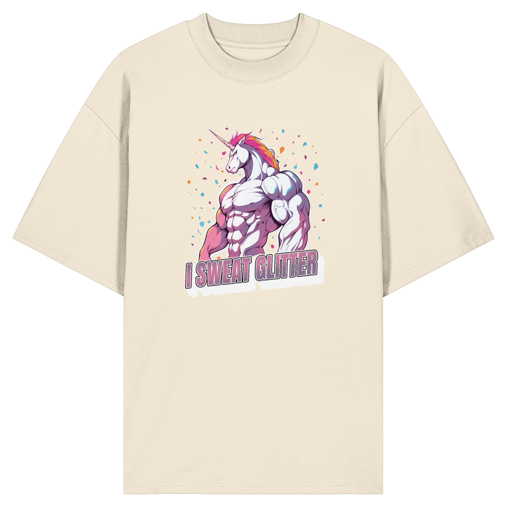 I sweat Glitter - Organic Oversize Shirt