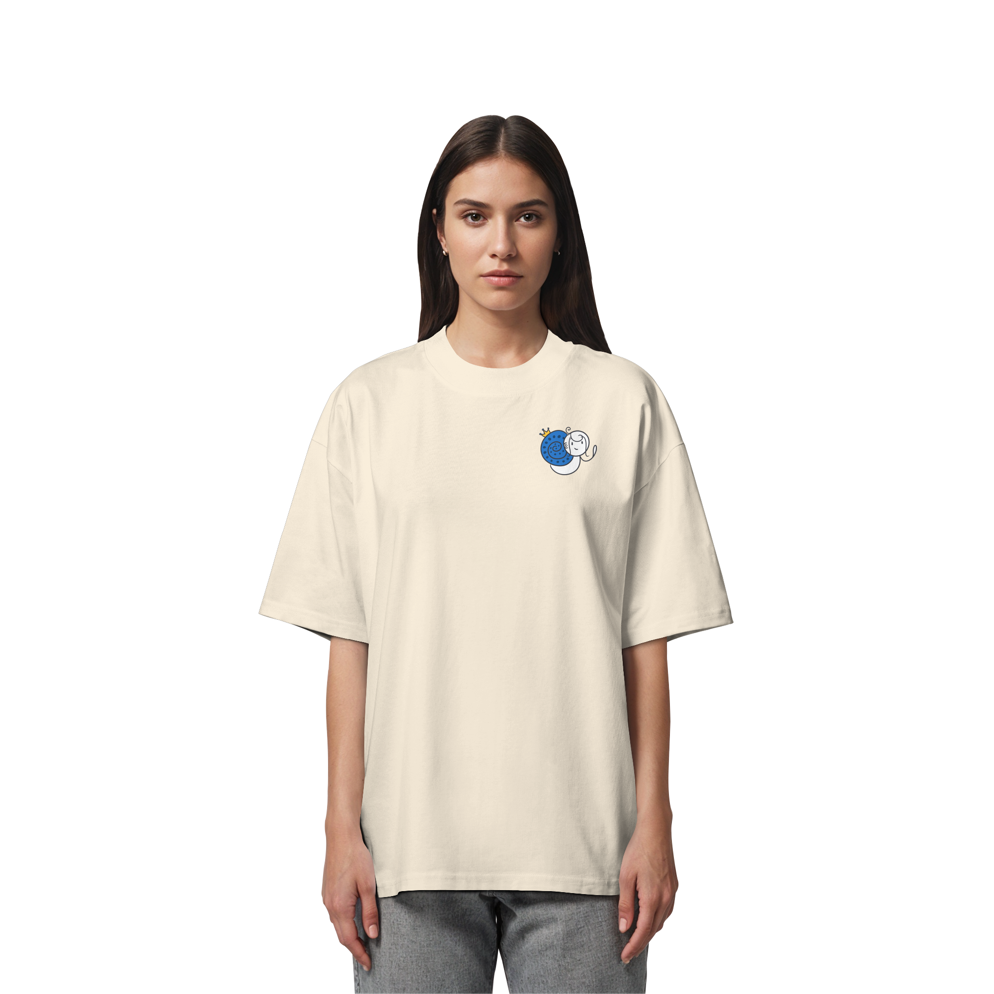 Meine Heilung braucht Zeit "Schwarze Edition" Backprint - Organic Oversize Shirt