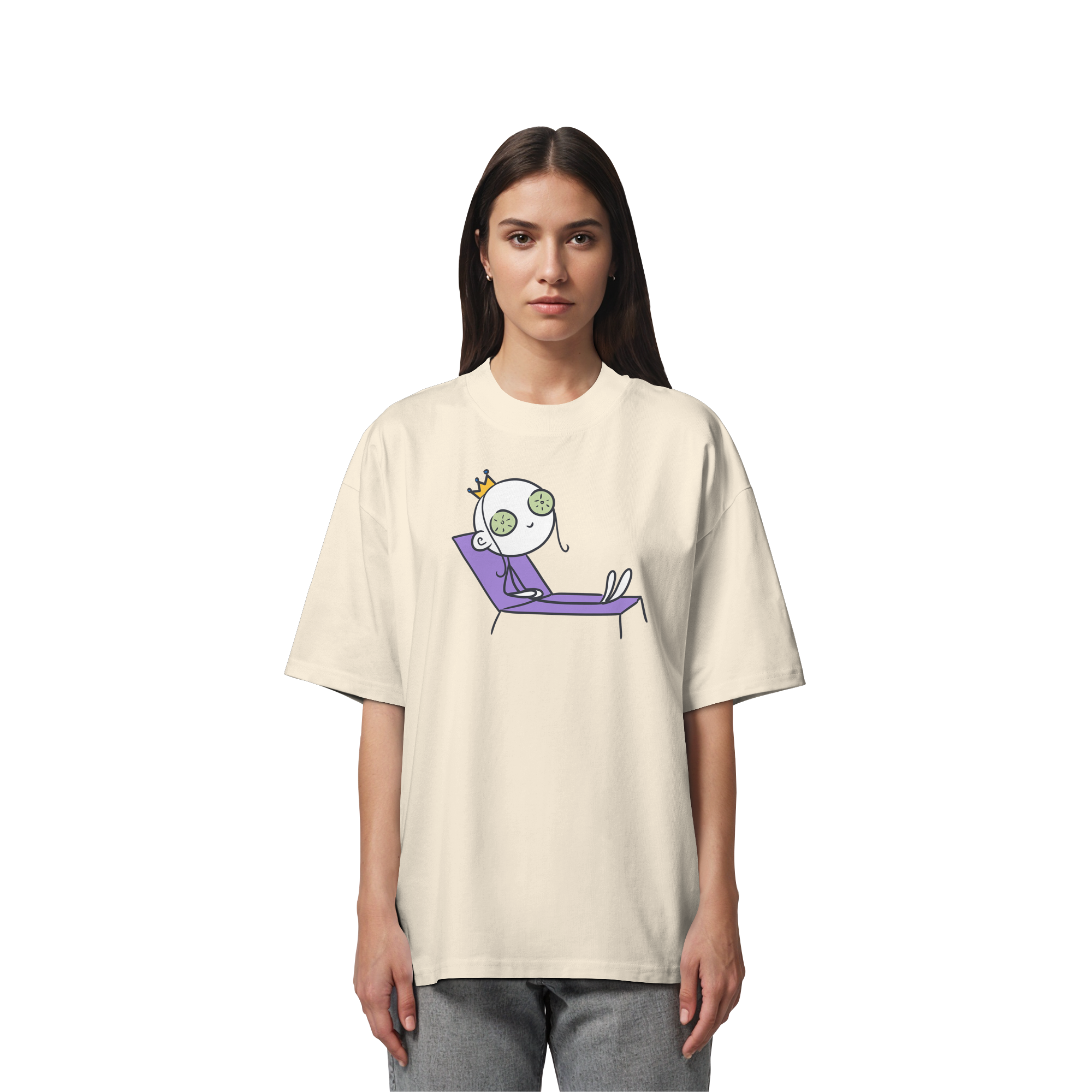 Seelenmännchen "Chill Out Edition" Frontprint - Organic Oversize Shirt