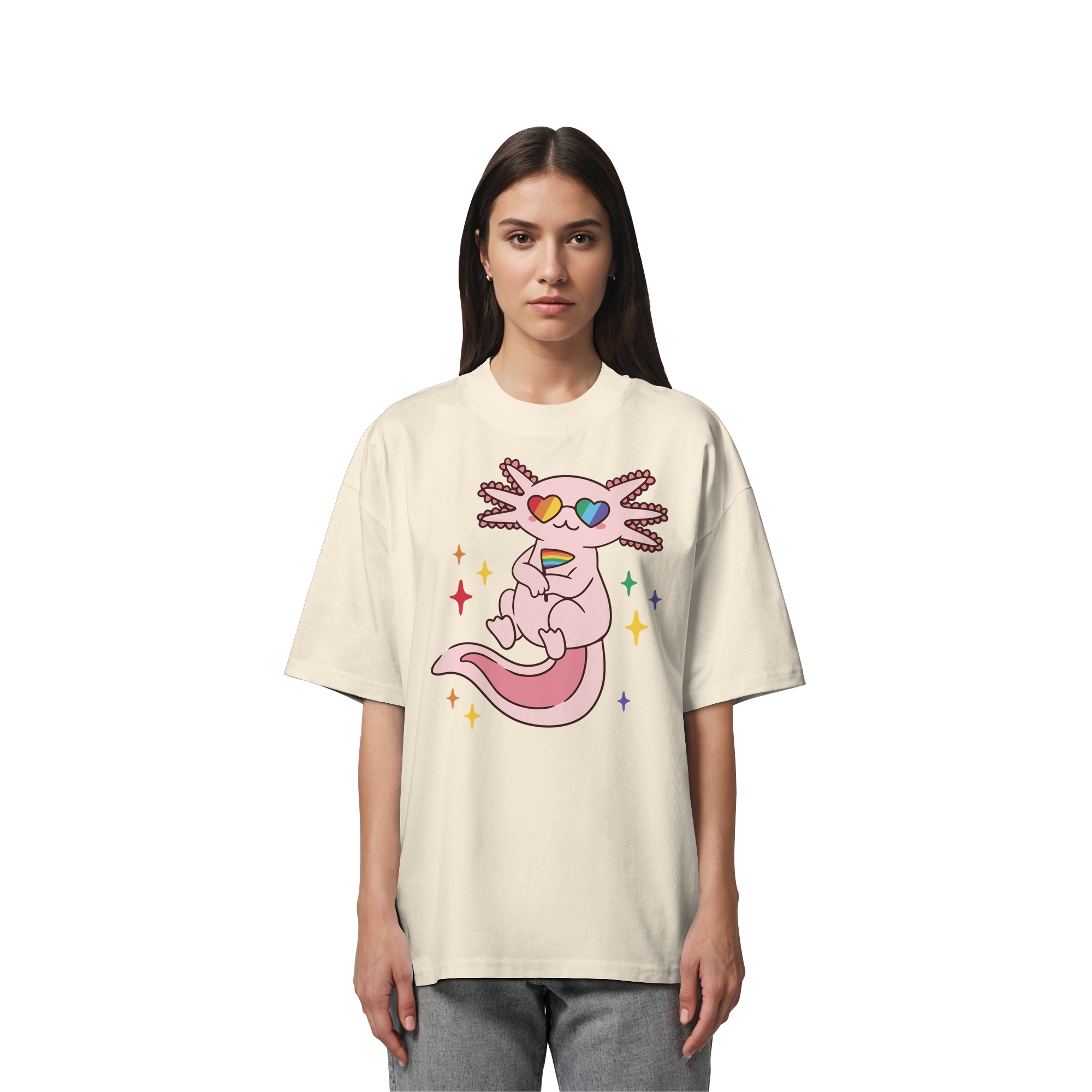Big Pride Axolotl - Organic Oversize Shirt