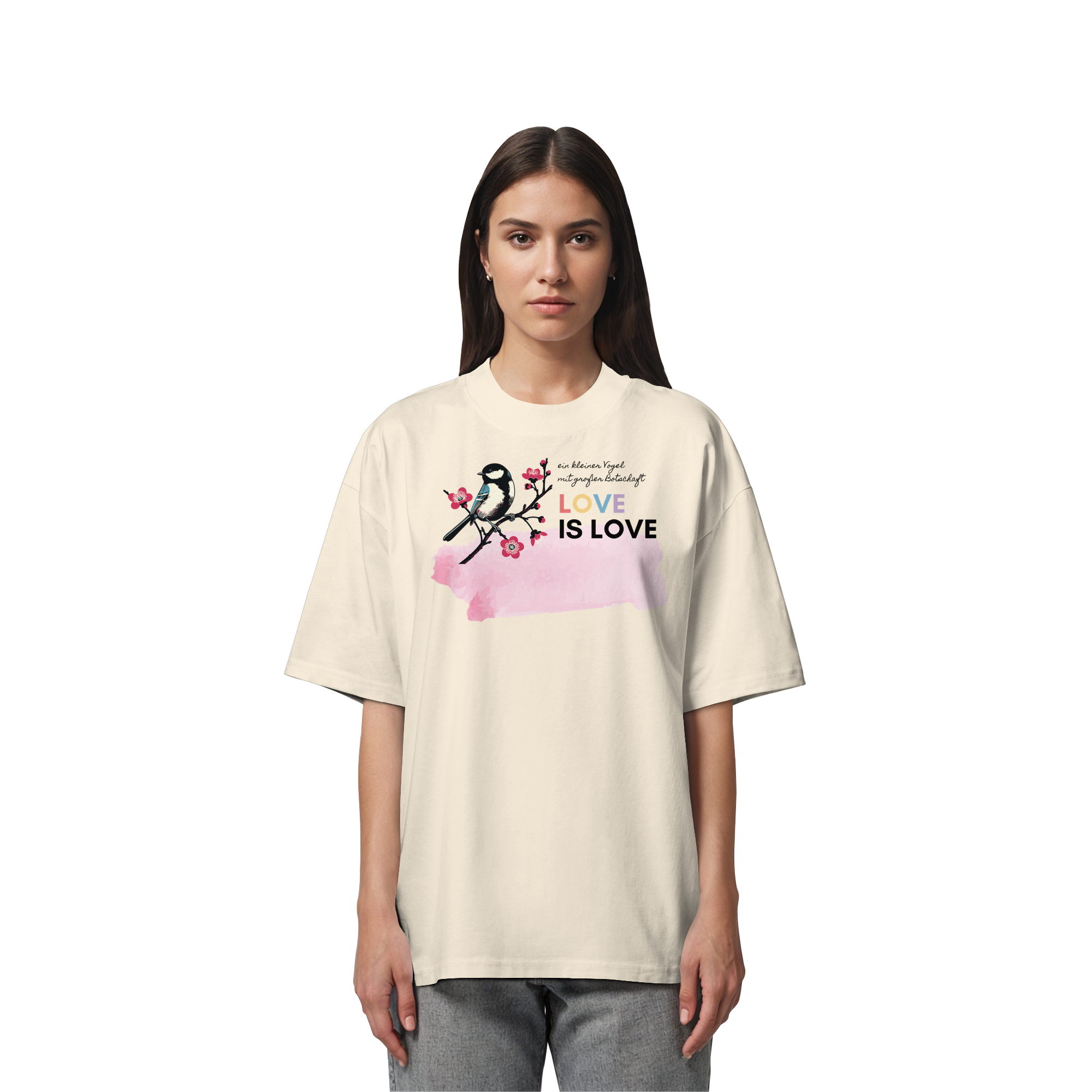 Kleine Flügel, große Botschaft - Organic Oversize Shirt