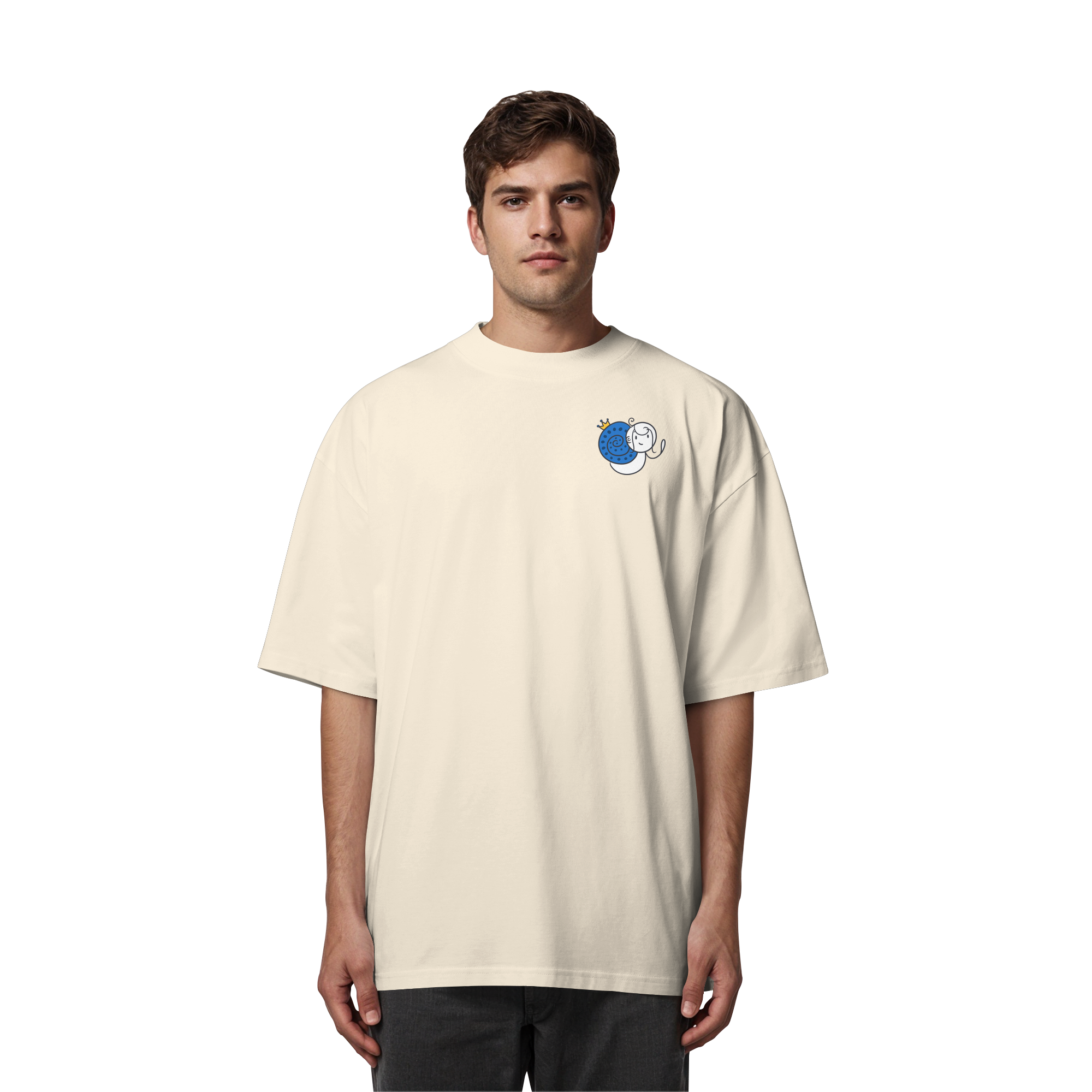 Meine Heilung braucht Zeit "Schwarze Edition" Backprint - Organic Oversize Shirt