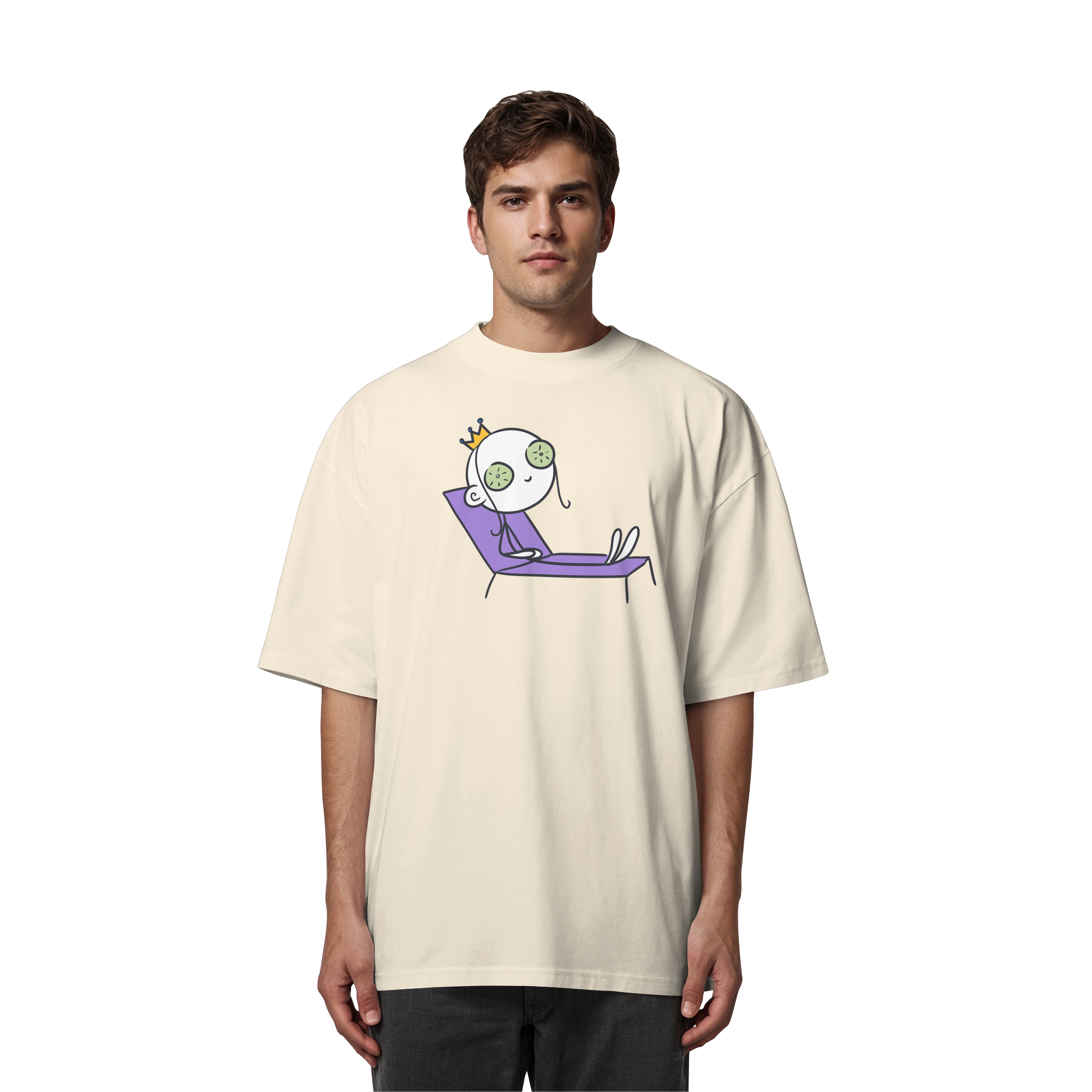 Seelenmännchen "Chill Out Edition" Frontprint - Organic Oversize Shirt