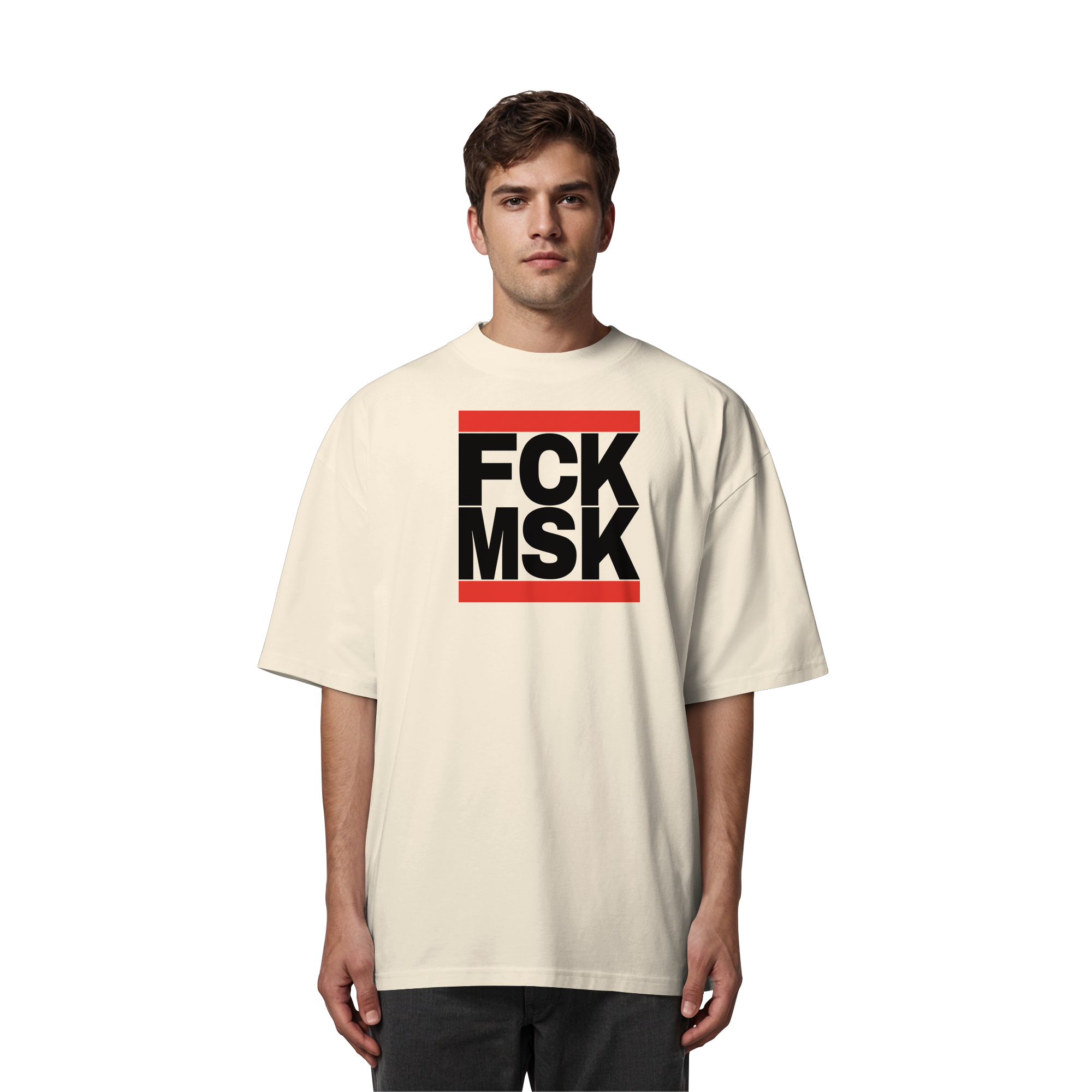 FCK MSK (schwarze Schrift) - Organic Oversize Shirt
