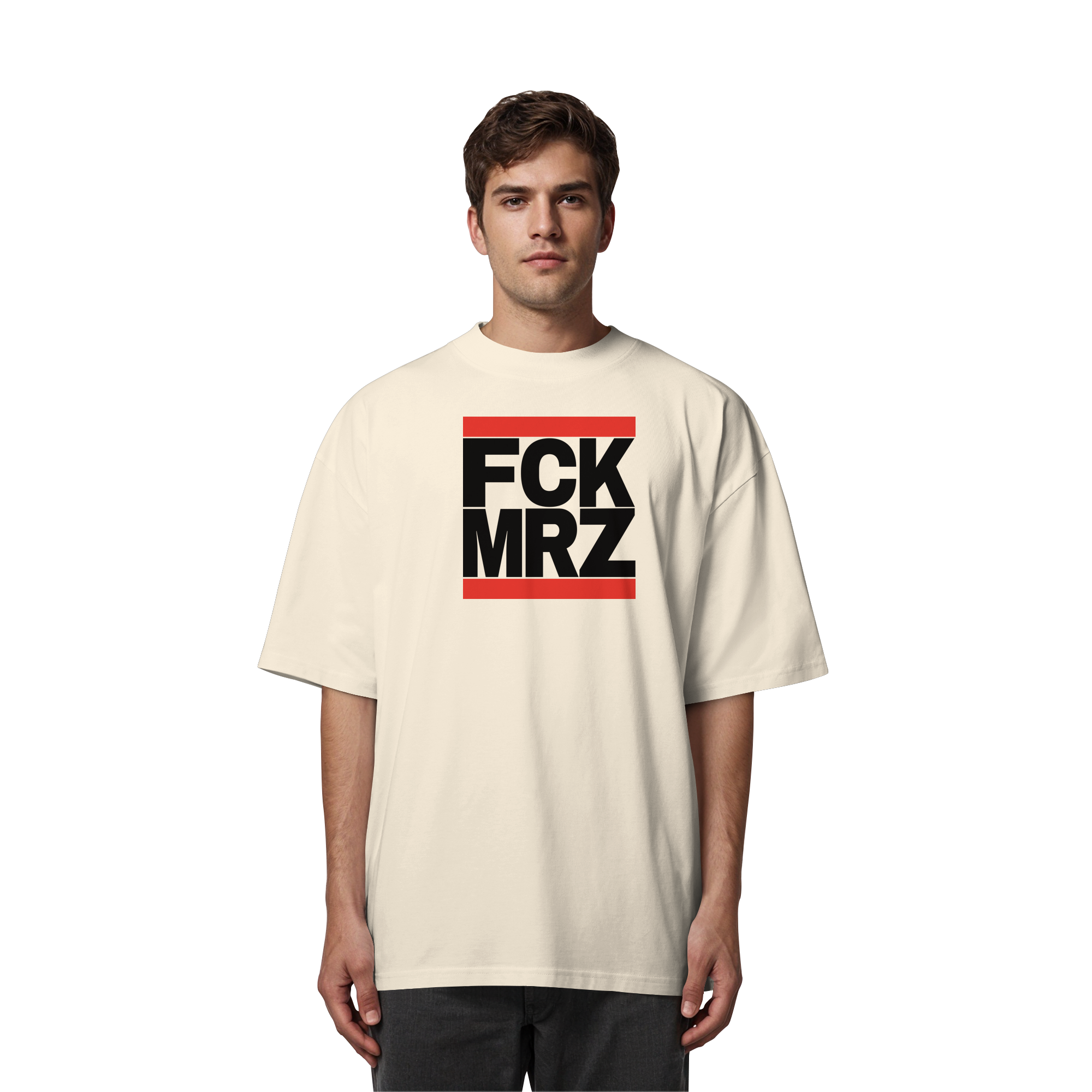 FCK MRZ (schwarze Schrift) - Organic Oversize Shirt