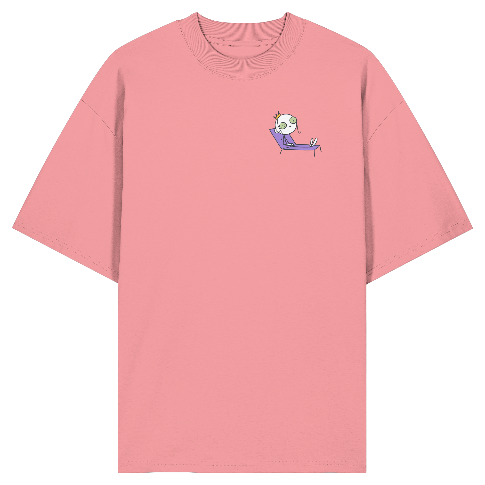 Seelenmännchen "Chill Out Edition" Brustprint - Organic Oversize Shirt