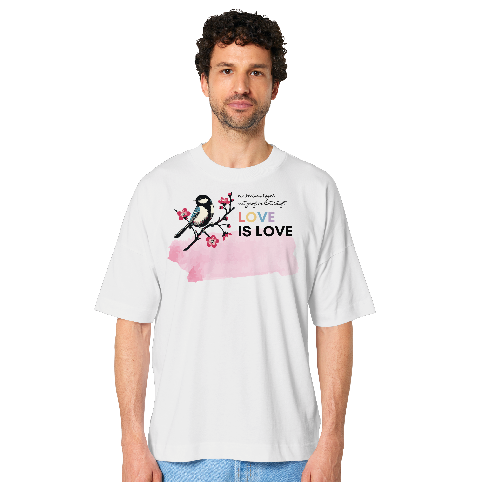 Kleine Flügel, große Botschaft - Organic Oversize Shirt