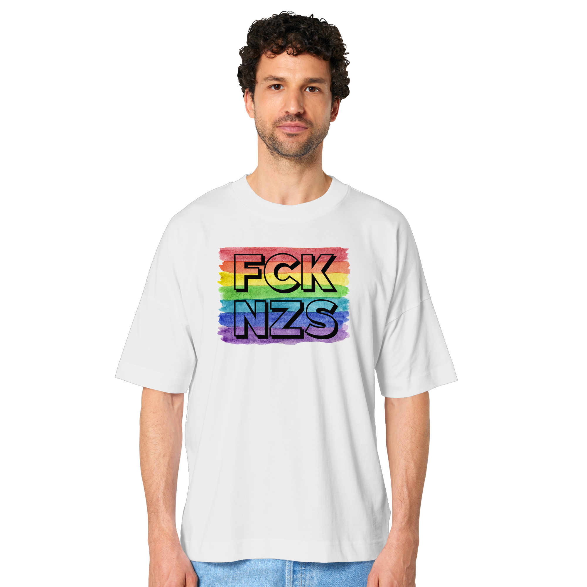 FCK NZS "Rainbow Resistance Edition" - Organic Oversize Shirt