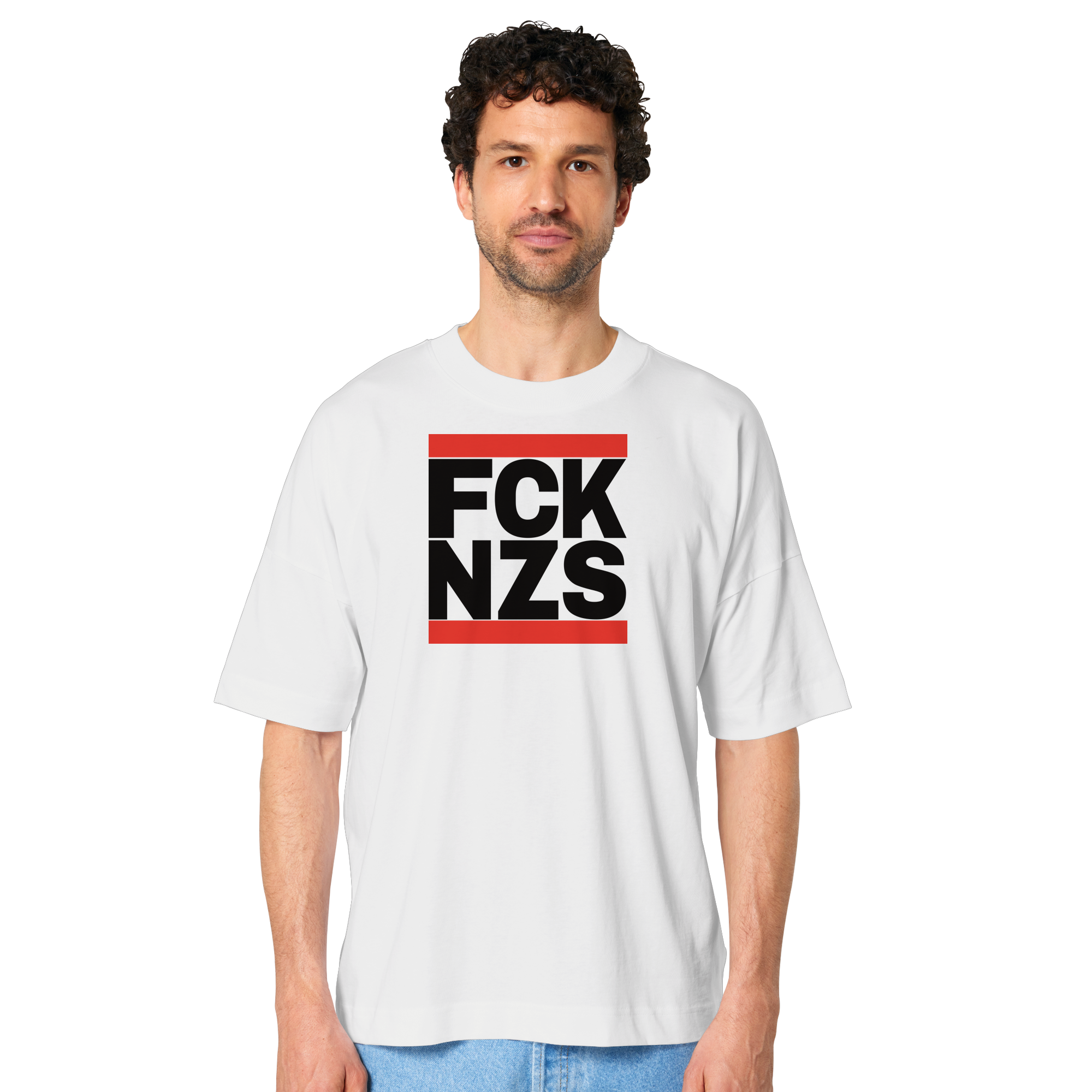 FCK NZS (schwarze Schrift) - Organic Oversize Shirt