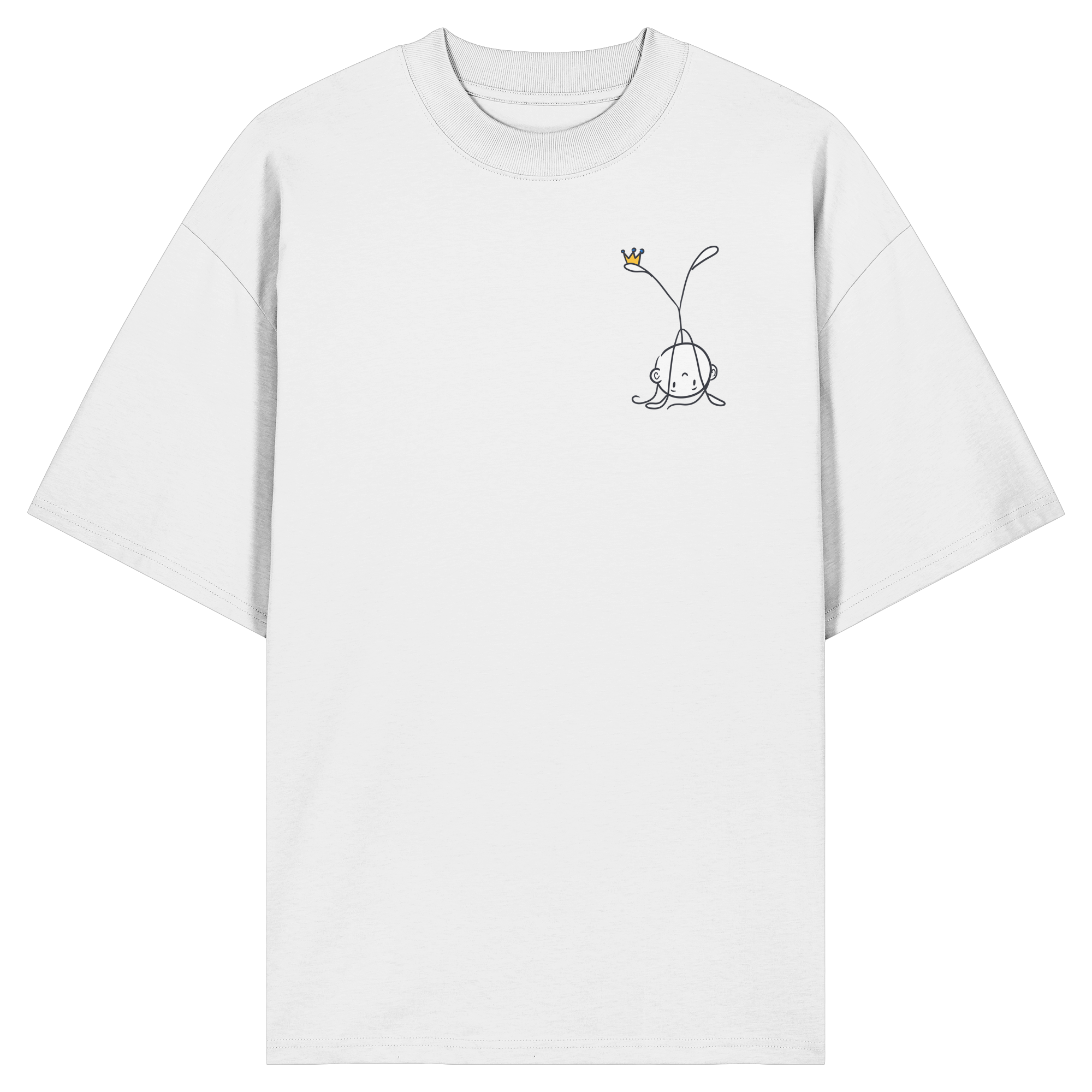 Seelenmännchen "Handstand Edition" Brustprint (hell) - Organic Oversize Shirt