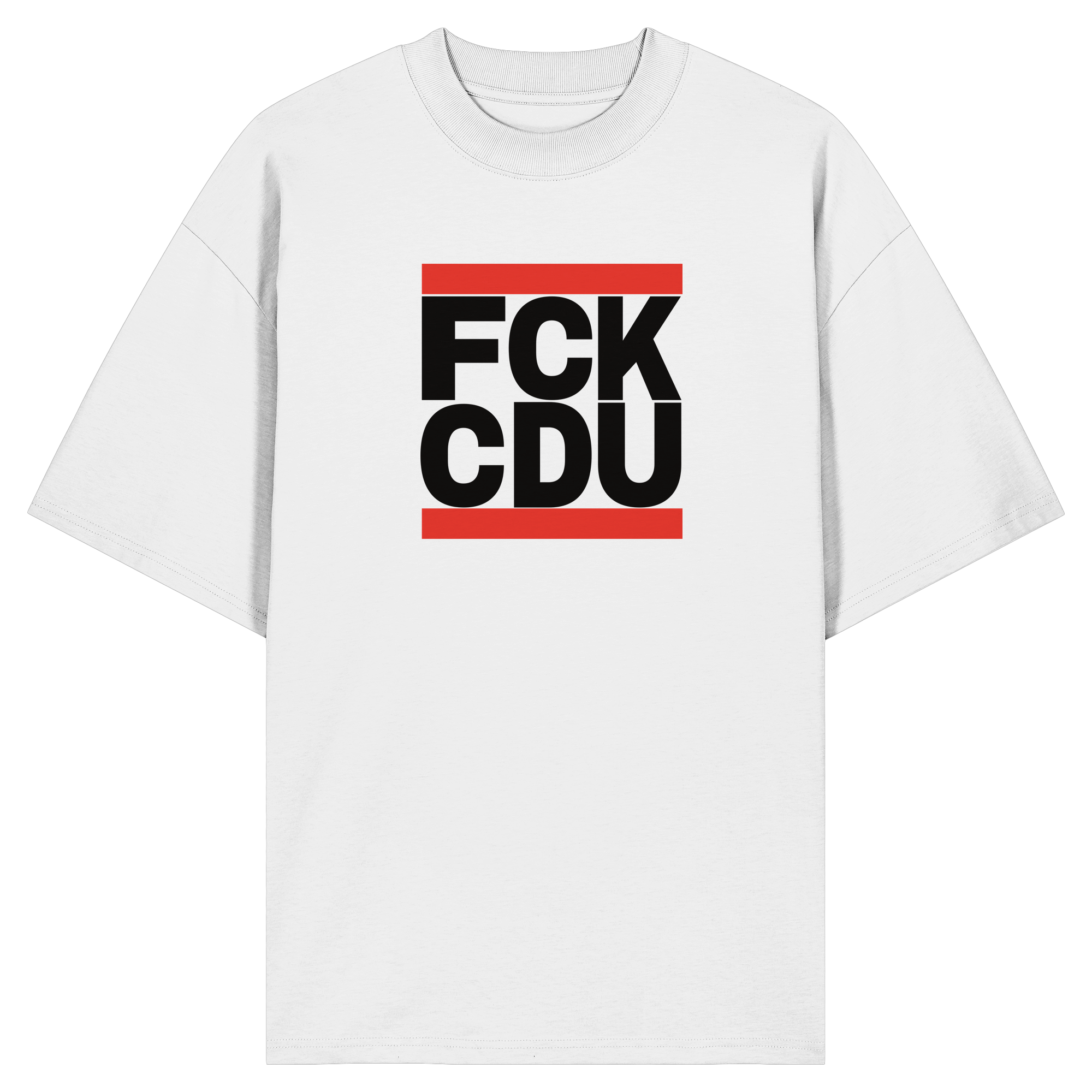FCK CDU (schwarze Schrift) - Organic Oversize Shirt