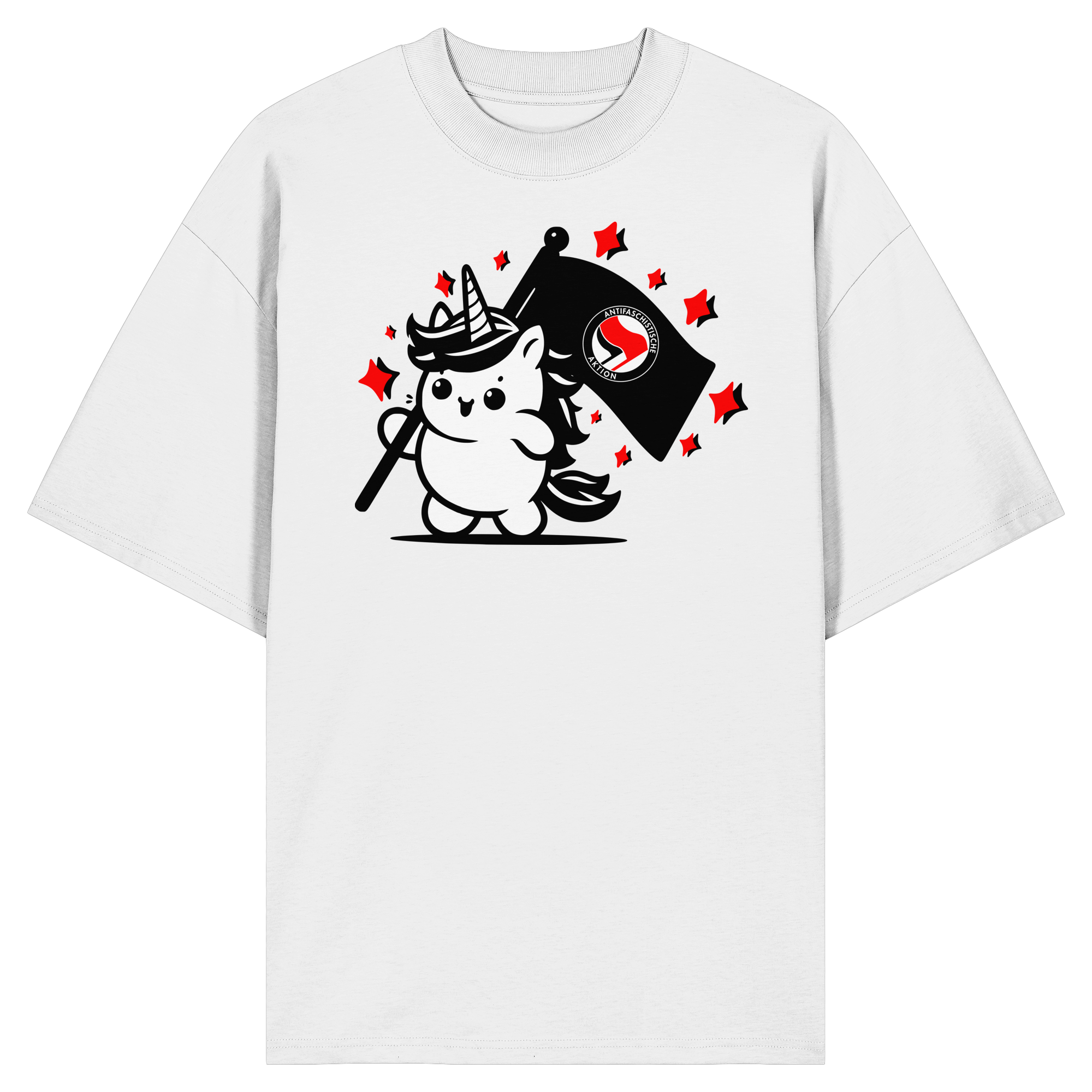 Einhorn Antifa - Organic Oversize Shirt