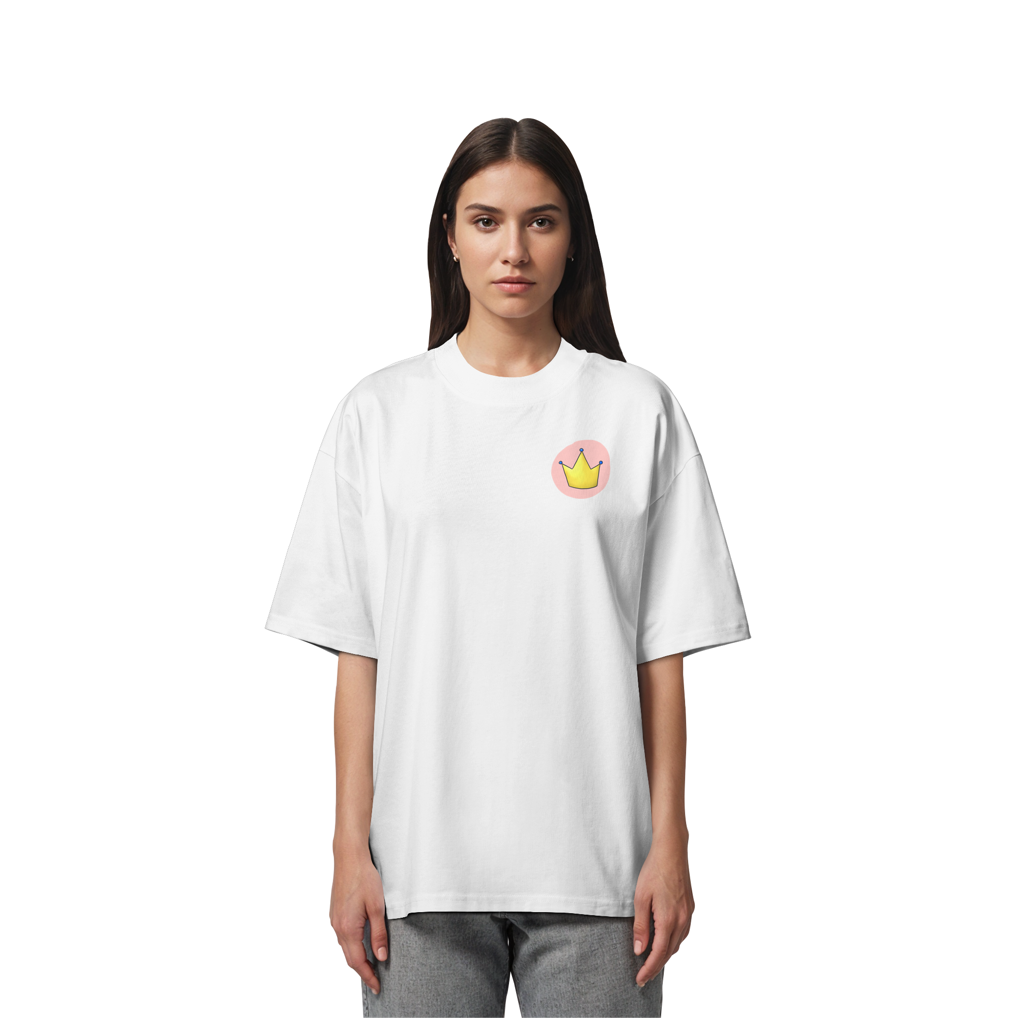 Survivor Queens Logo "Pink Bubble Edition" - Organic Oversize Shirt