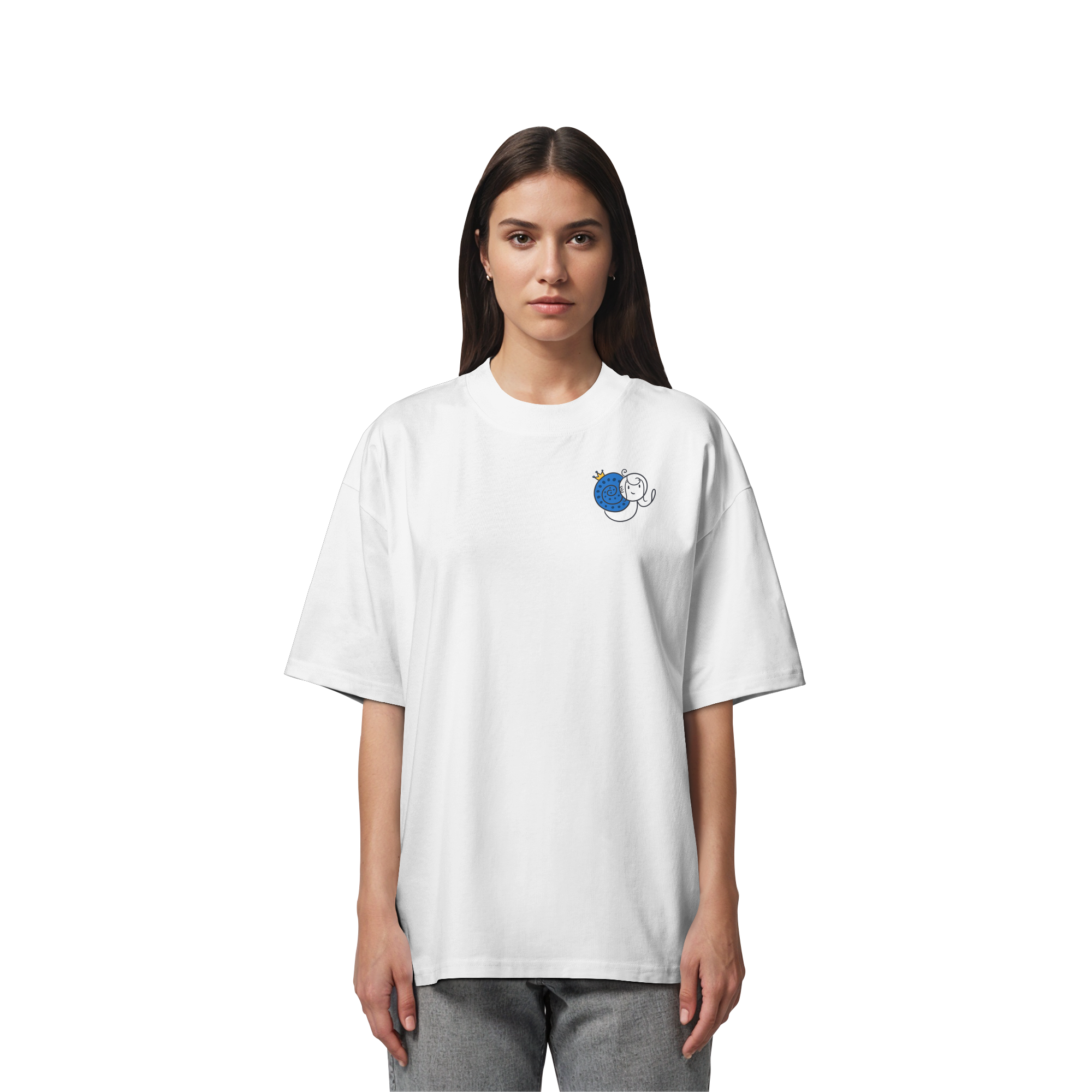 Meine Heilung braucht Zeit "Schwarze Edition" Backprint - Organic Oversize Shirt