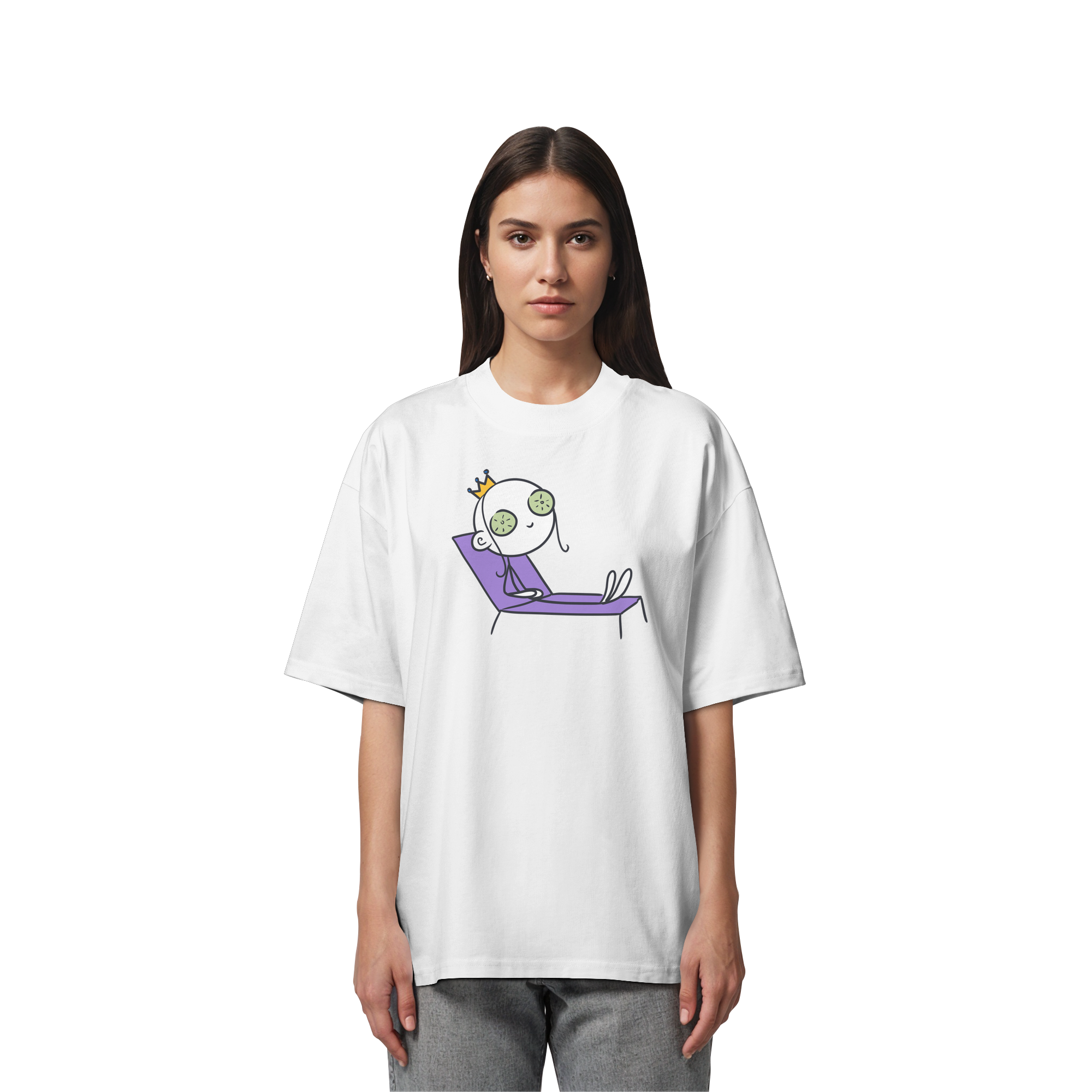 Seelenmännchen "Chill Out Edition" Frontprint - Organic Oversize Shirt