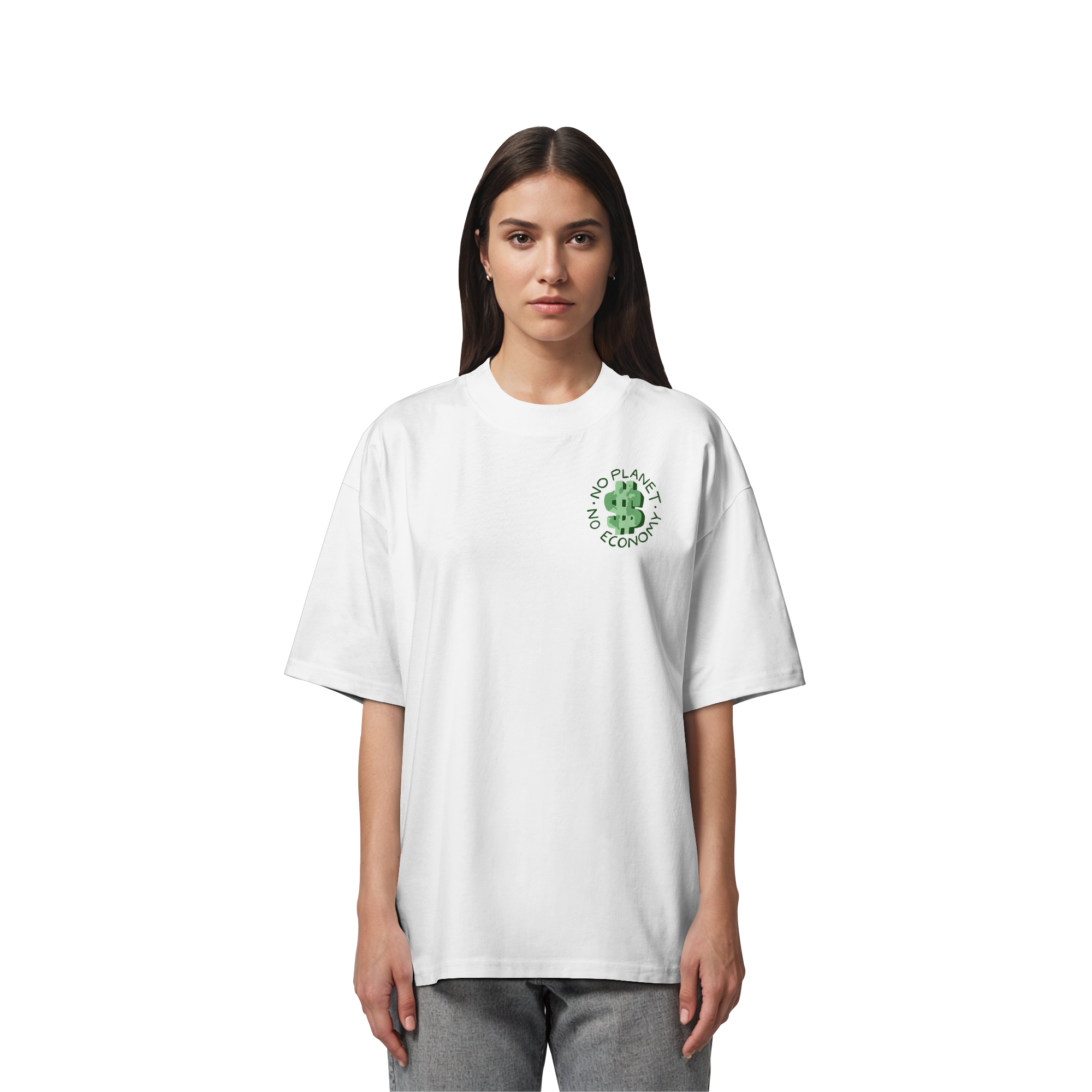 No Planet No Economy - Organic Oversize Shirt