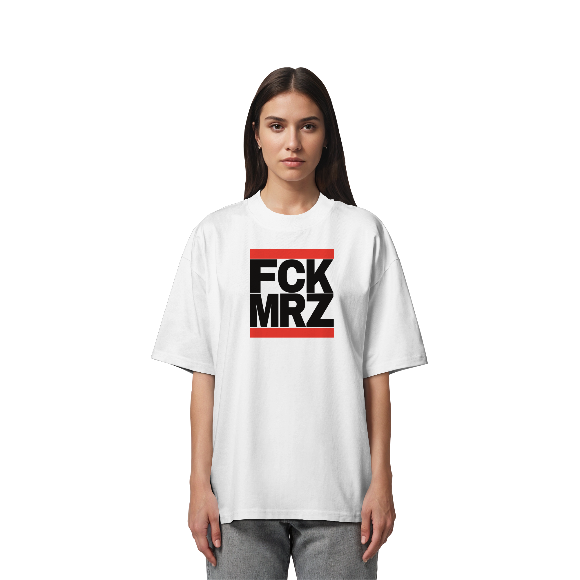 FCK MRZ (schwarze Schrift) - Organic Oversize Shirt