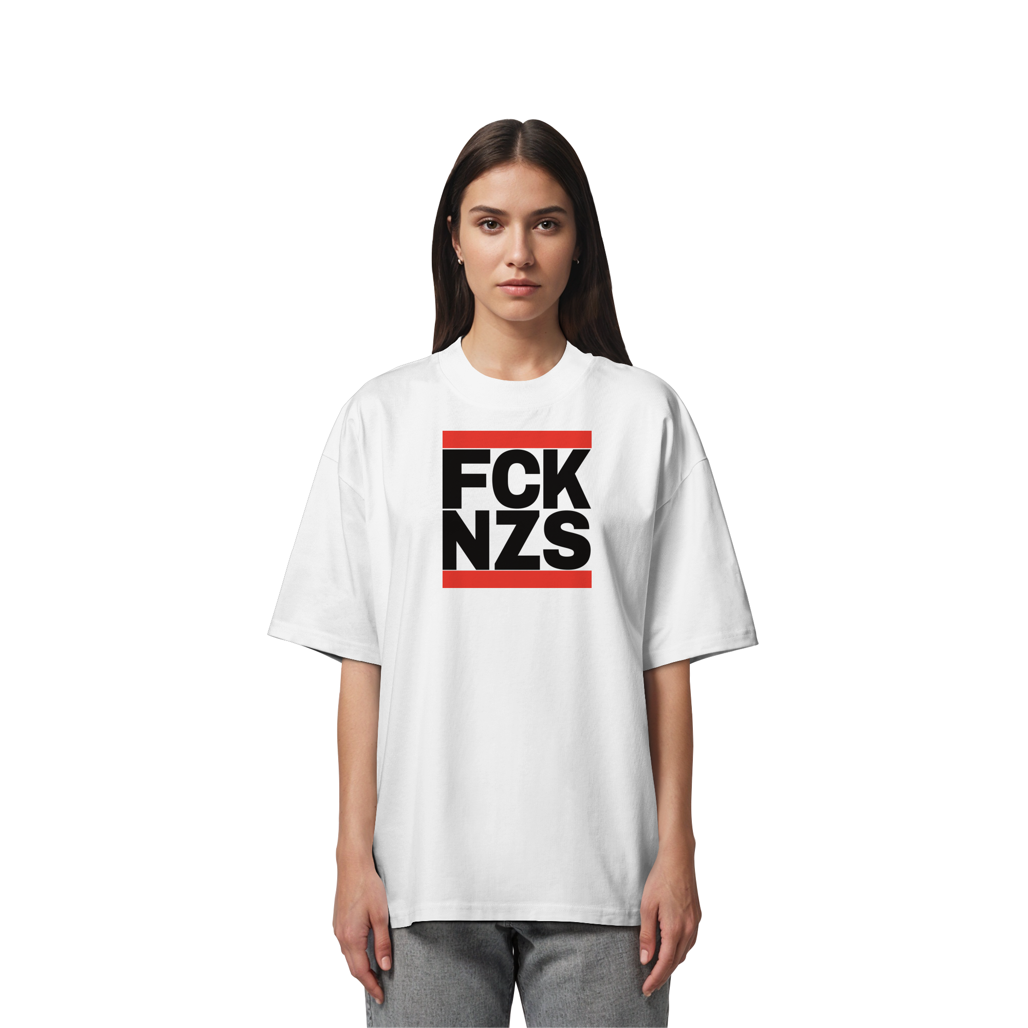 FCK NZS (schwarze Schrift) - Organic Oversize Shirt