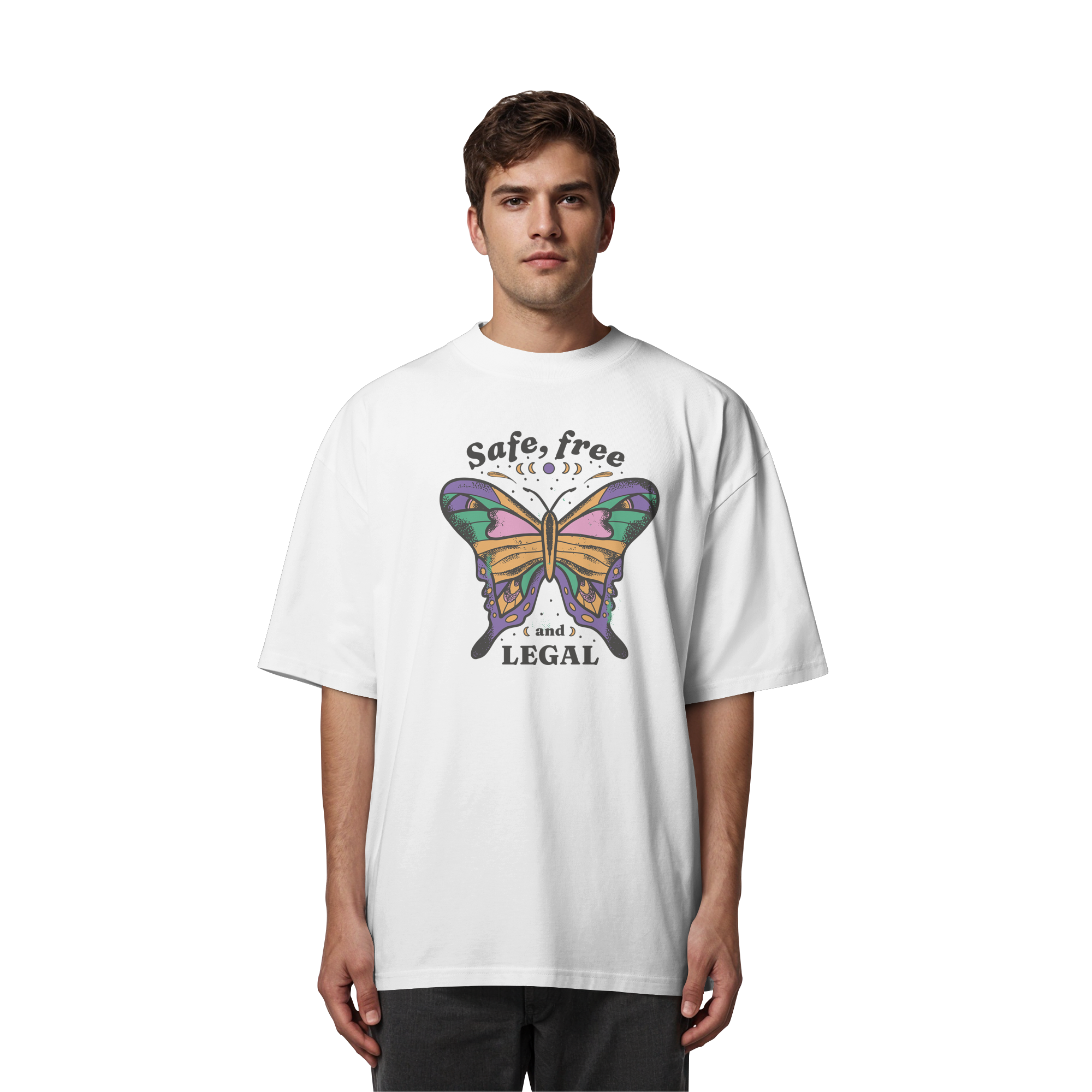 Safe Free Legal "Schmetterling Edition" - Organic Oversize Shirt