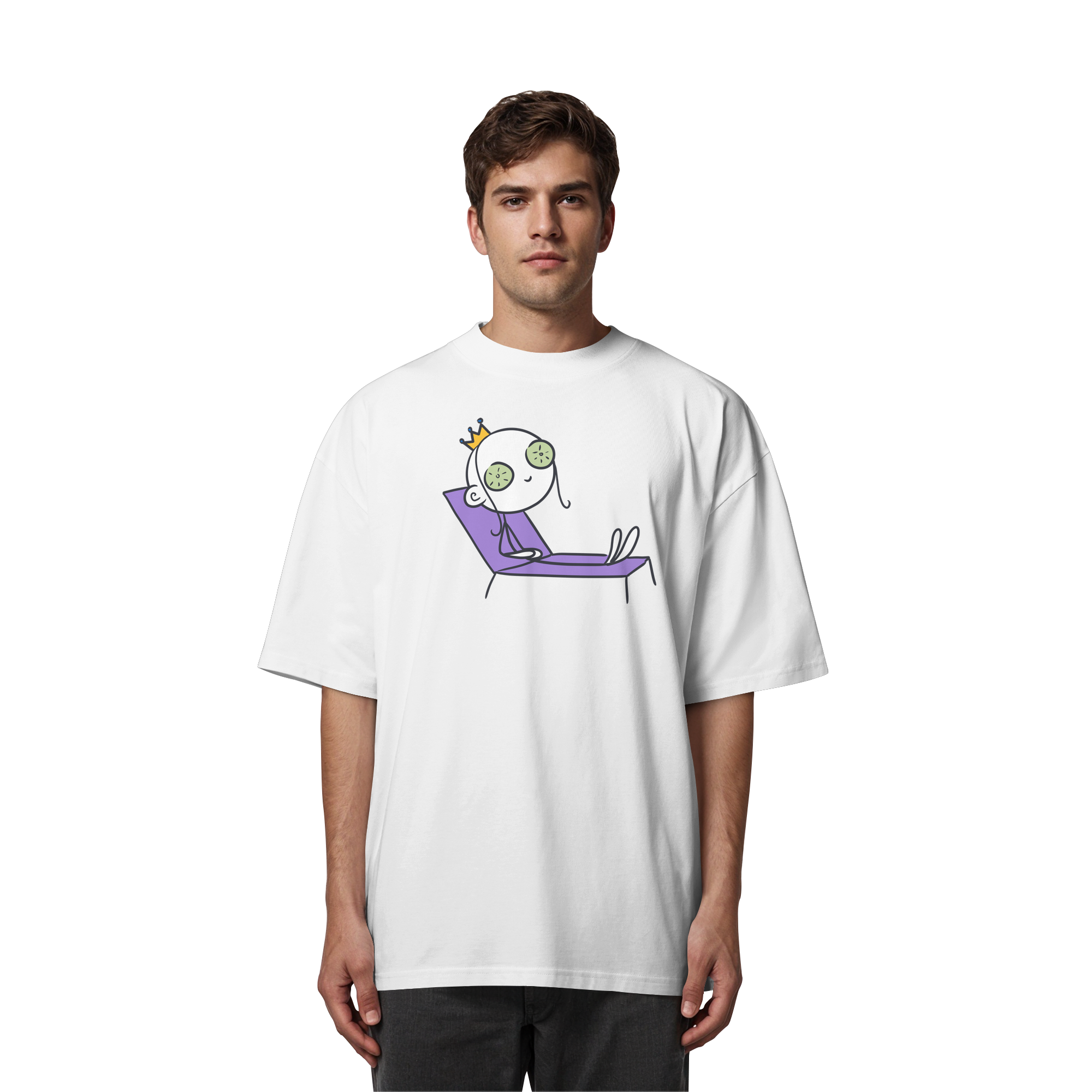 Seelenmännchen "Chill Out Edition" Frontprint - Organic Oversize Shirt