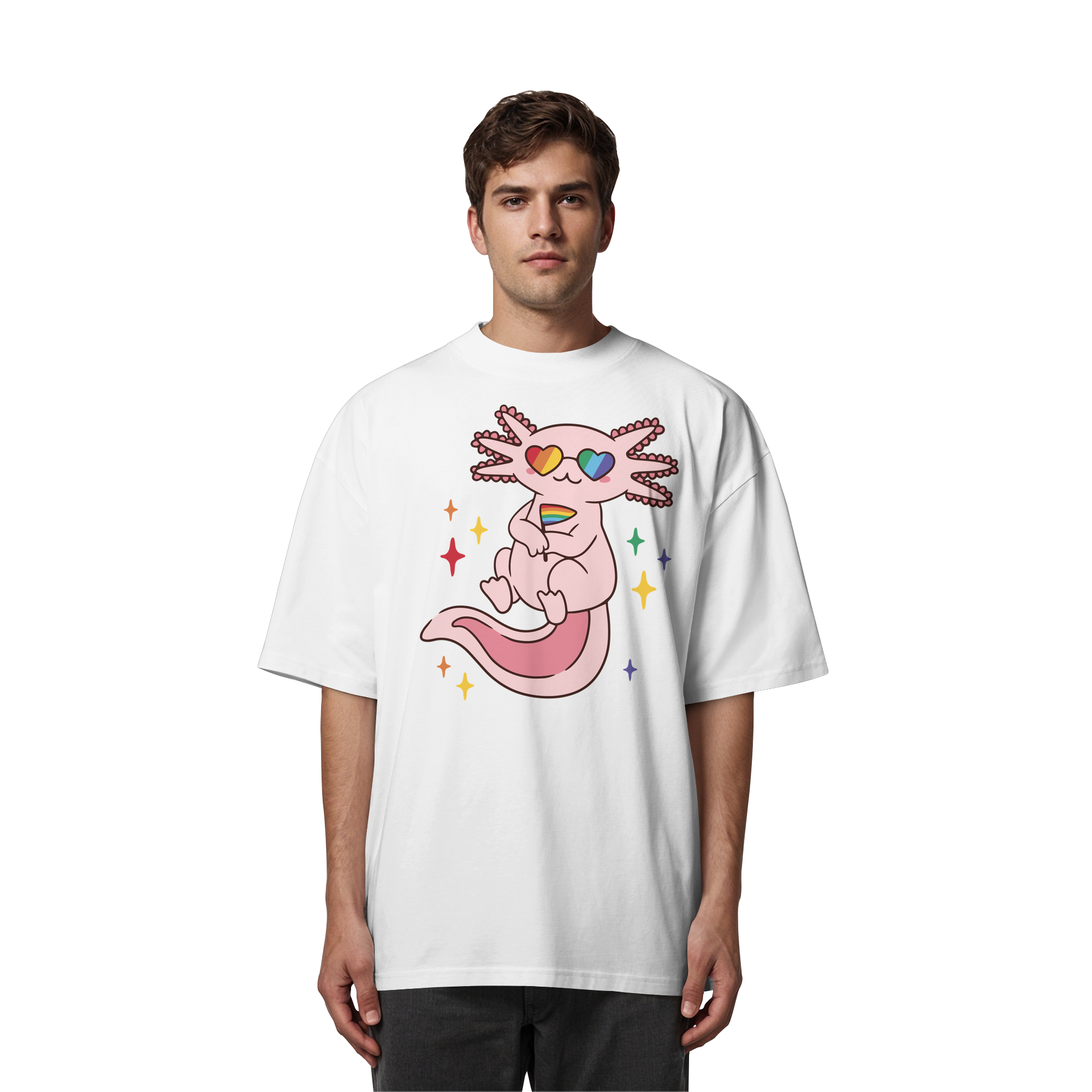 Big Pride Axolotl - Organic Oversize Shirt