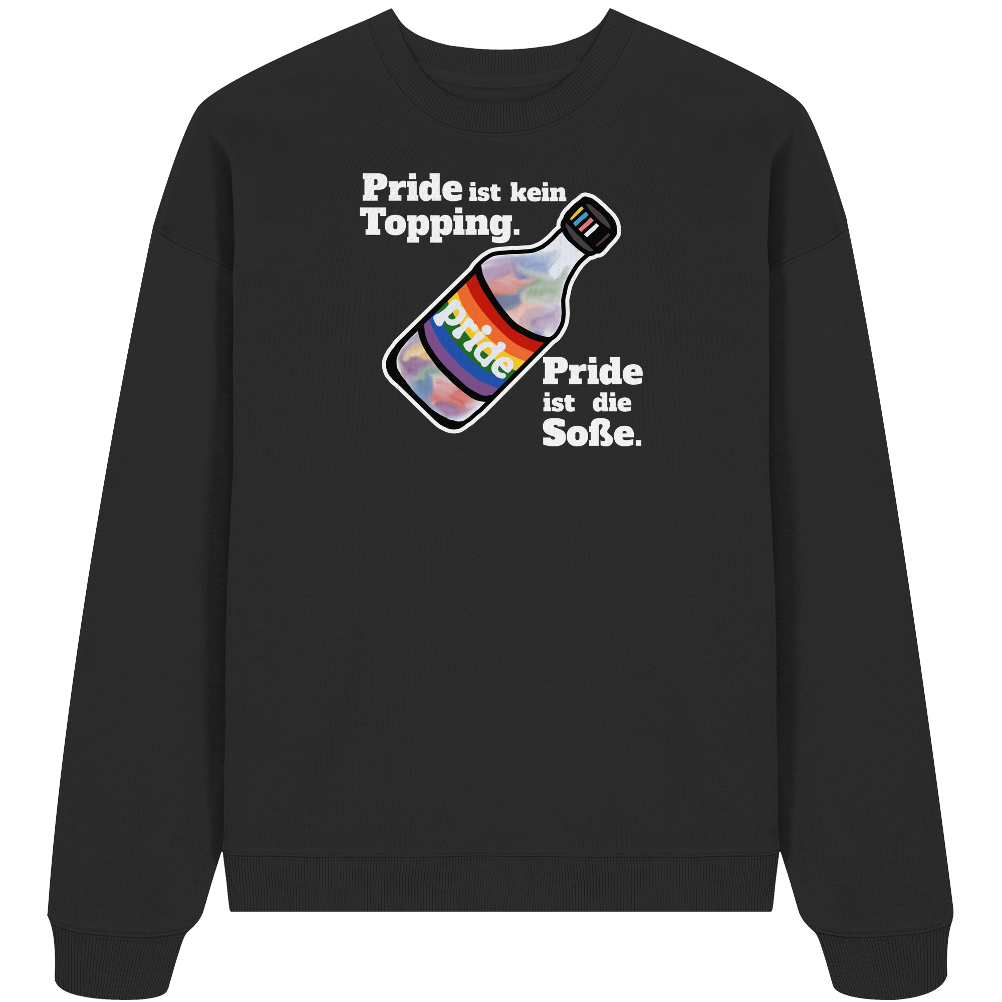Regenbogen-Soße: Die Hauptzutat (dunkel) - Organic Oversize Sweatshirt