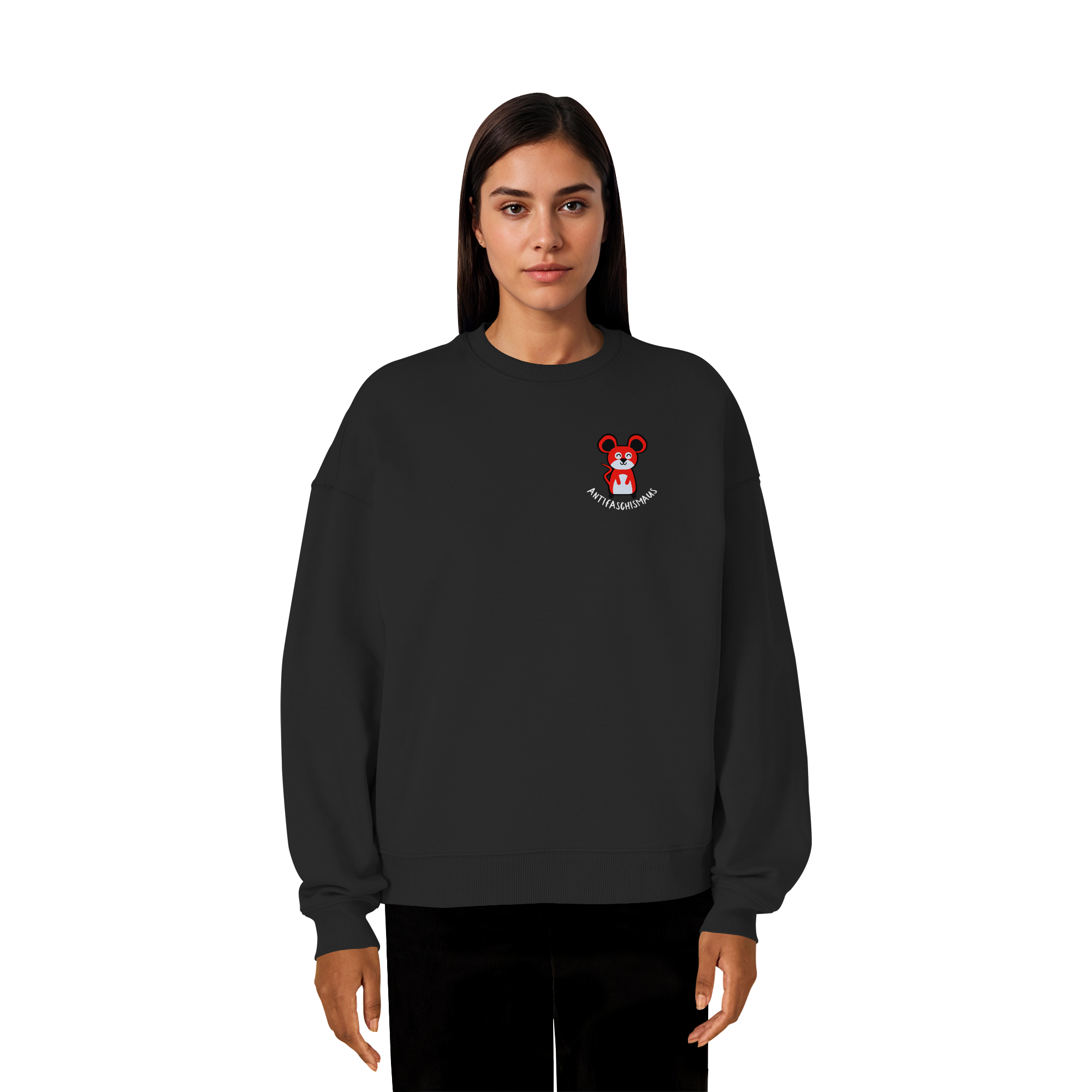 Antifaschismaus - Organic Oversize Sweatshirt