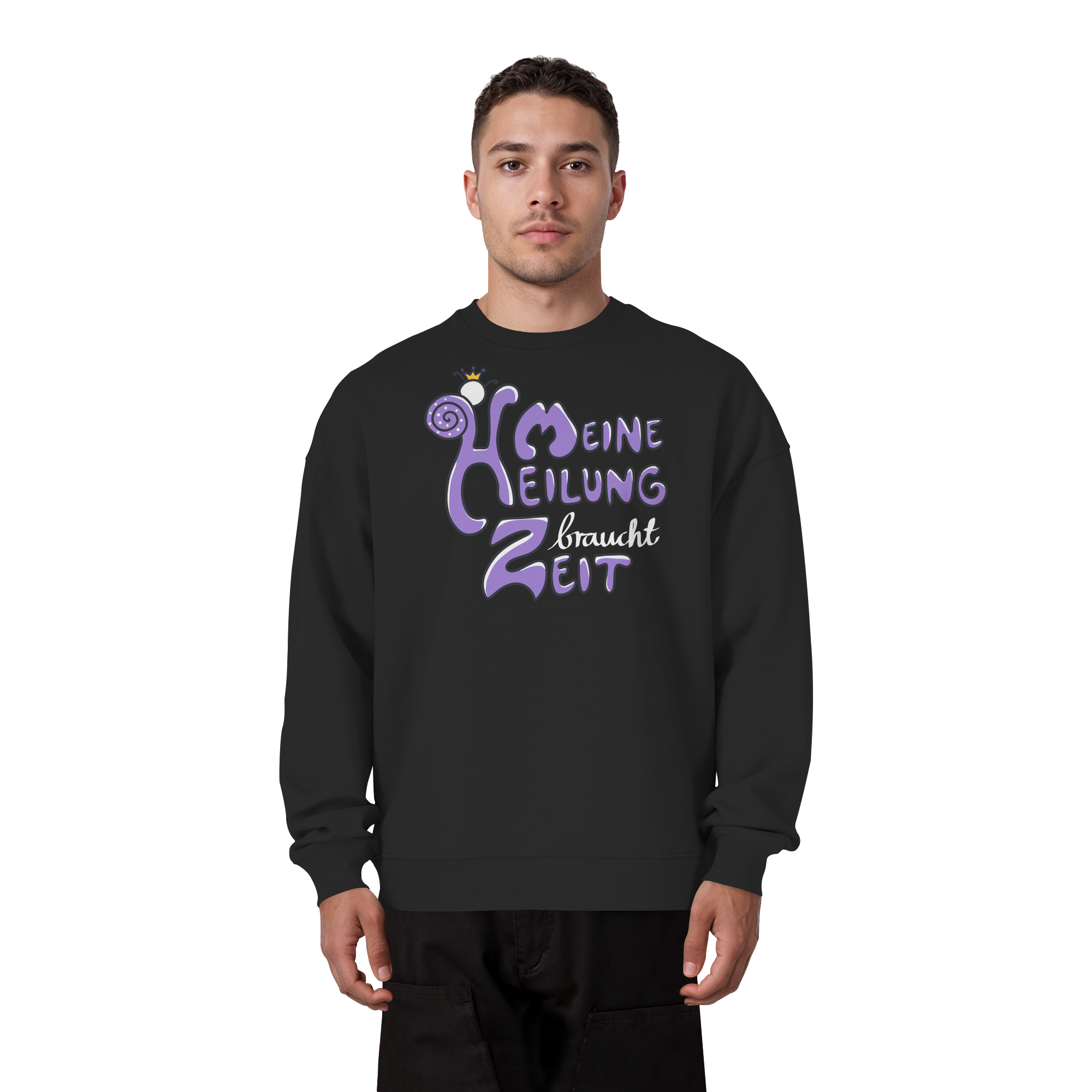 Meine Heilung braucht Zeit "Lila Edition" - Organic Oversize Sweatshirt