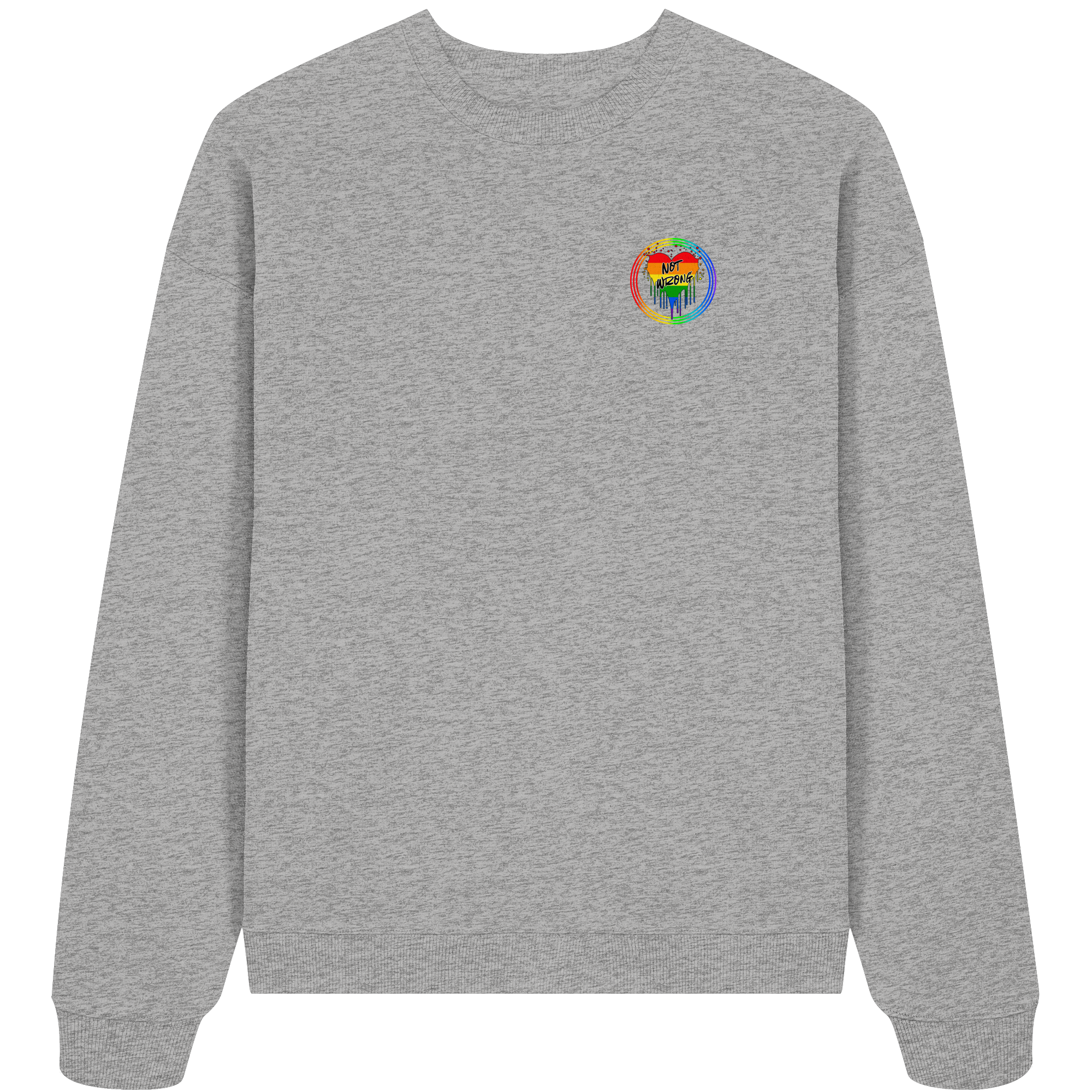 Queer Not Wrong "Regenbogenkreis Edition" - Organic Oversize Sweatshirt