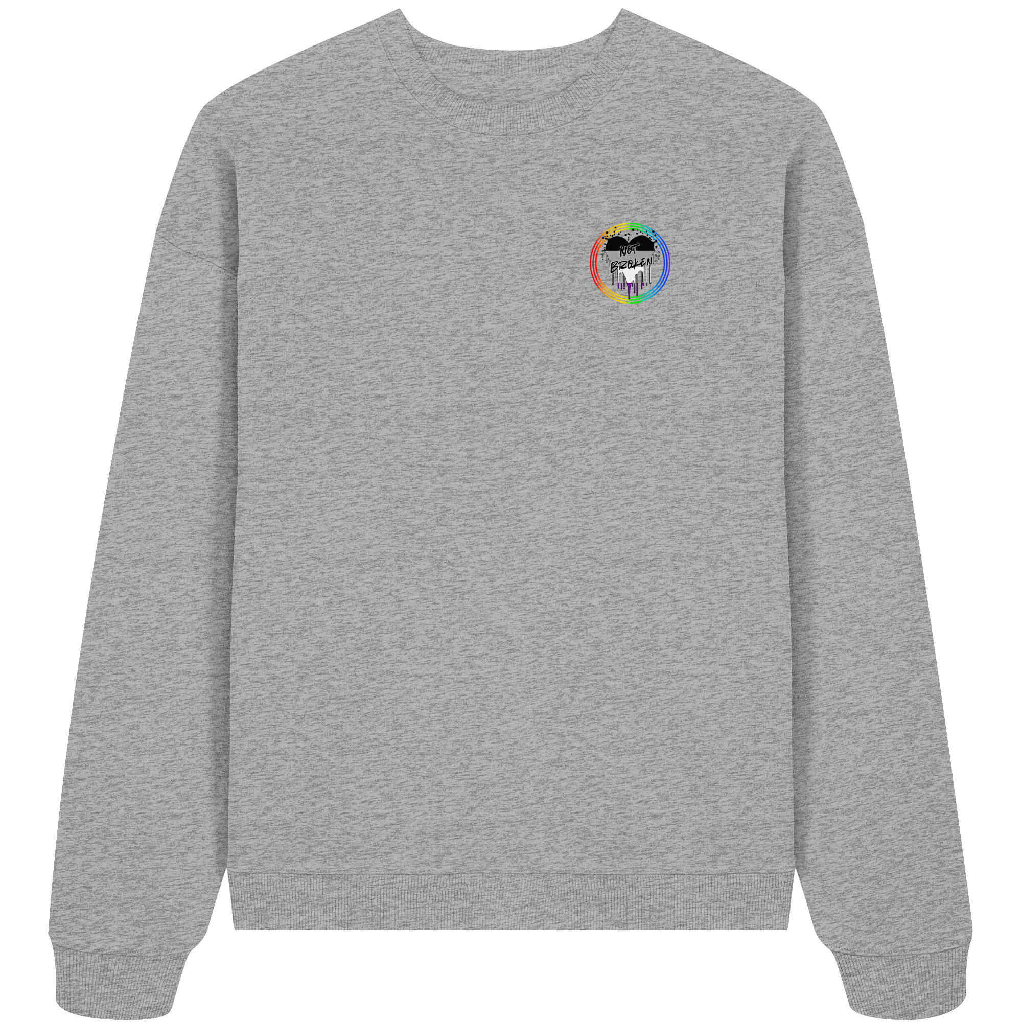 Asexual Not Broken "Regenbogenkreis Edition" - Organic Oversize Sweatshirt