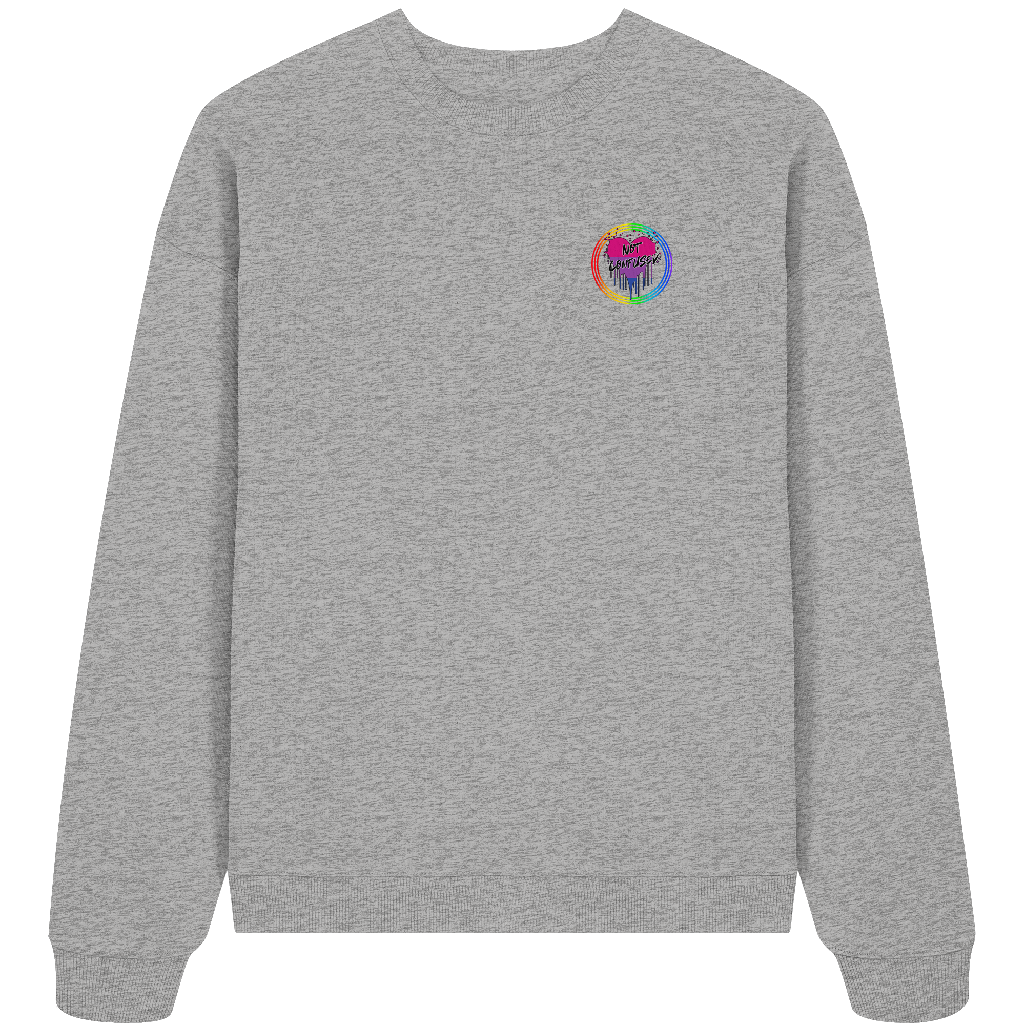 Bisexual Not Confused "Regenbogenkreis Edition" - Organic Oversize Sweatshirt