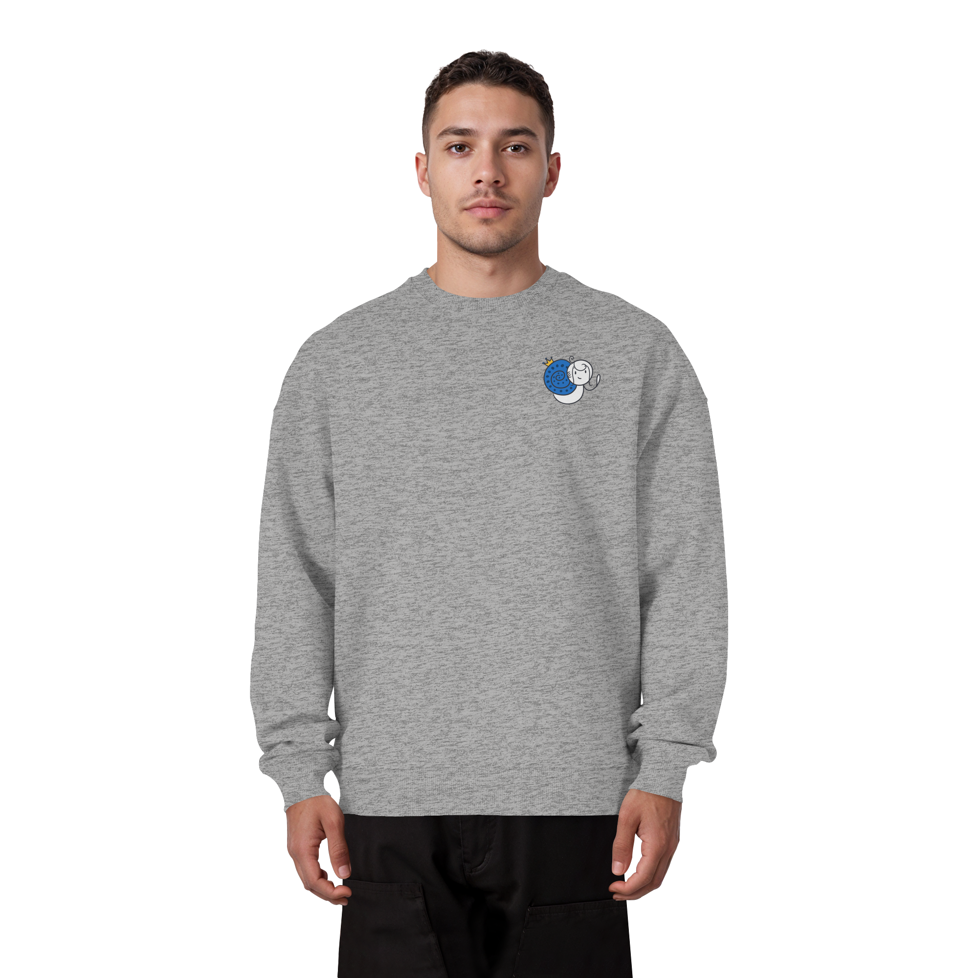 Meine Heilung braucht Zeit "Schwarze Edition" Backprint - Organic Oversize Sweatshirt