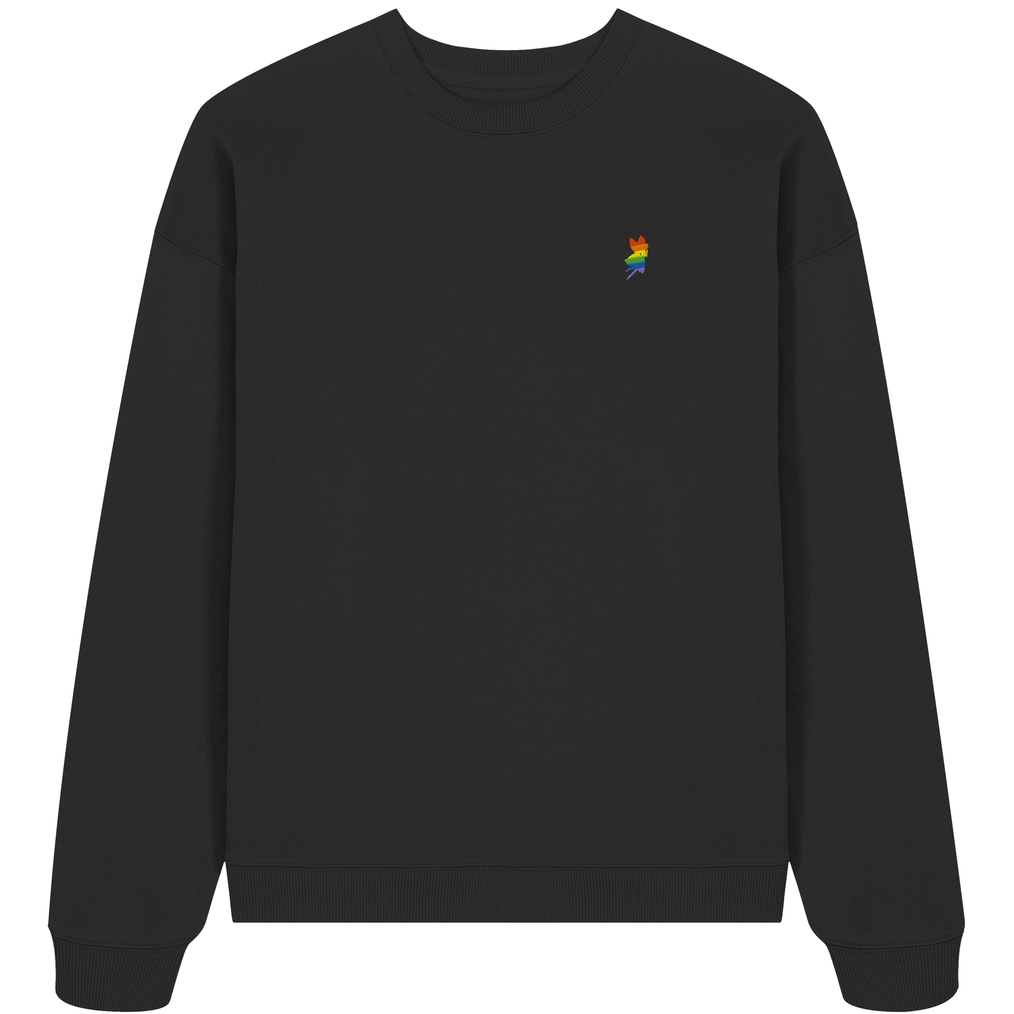 Regenbogen Fee - Organic Oversize Sweatshirt (Stick)