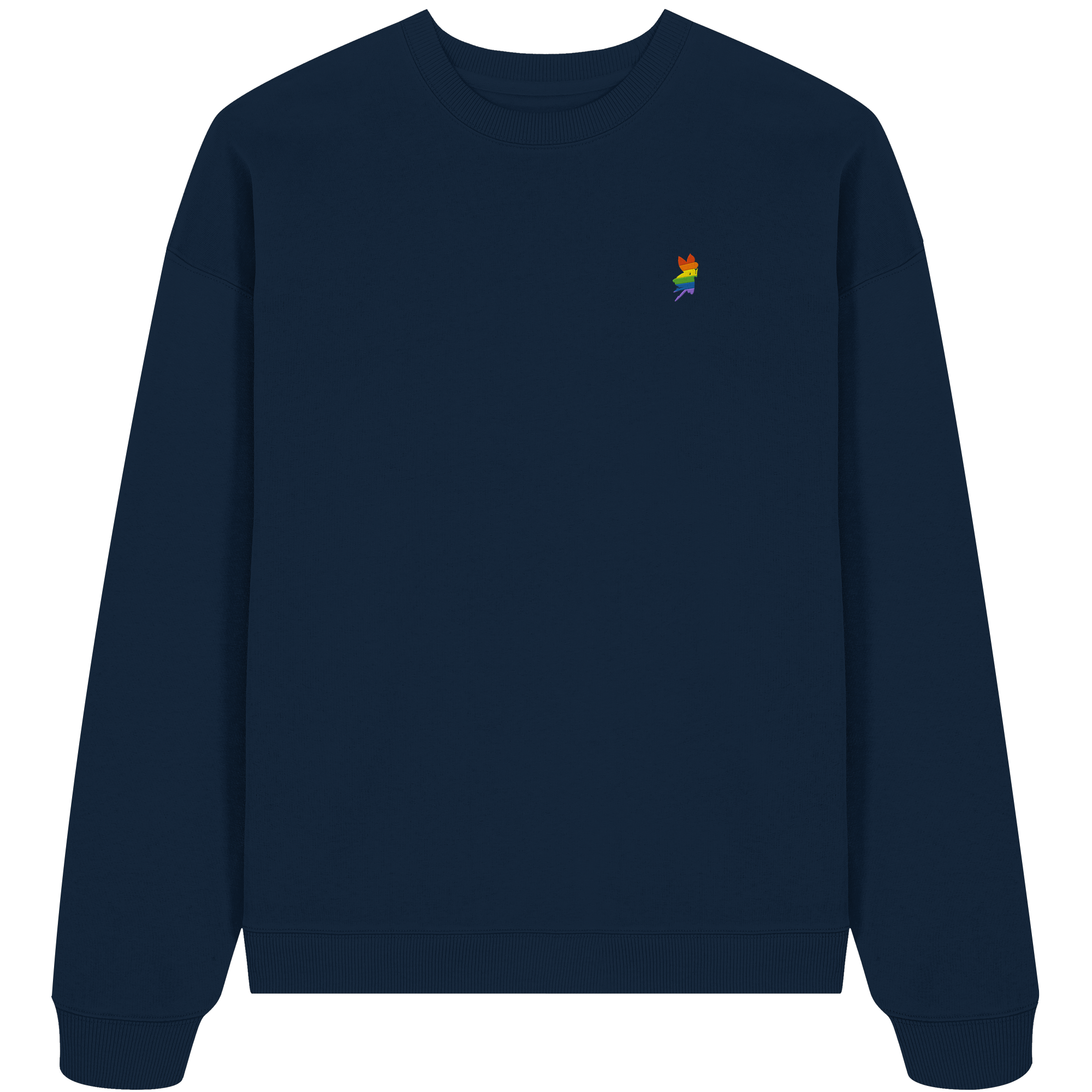 Regenbogen Fee - Organic Oversize Sweatshirt (Stick)
