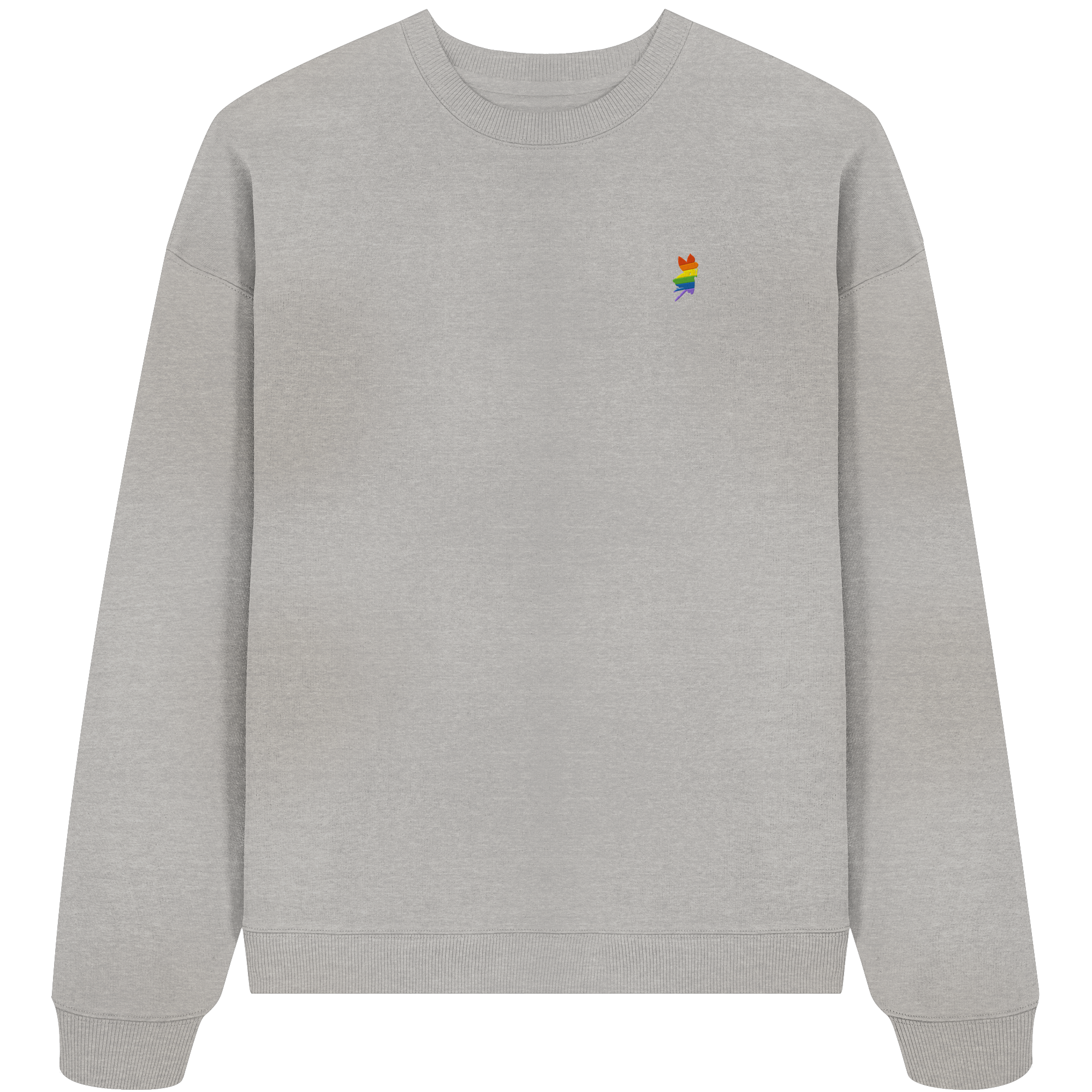 Regenbogen Fee - Organic Oversize Sweatshirt (Stick)