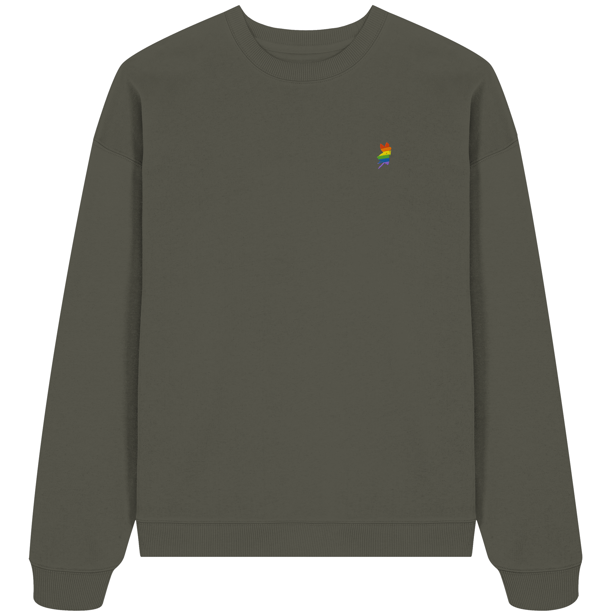 Regenbogen Fee - Organic Oversize Sweatshirt (Stick)