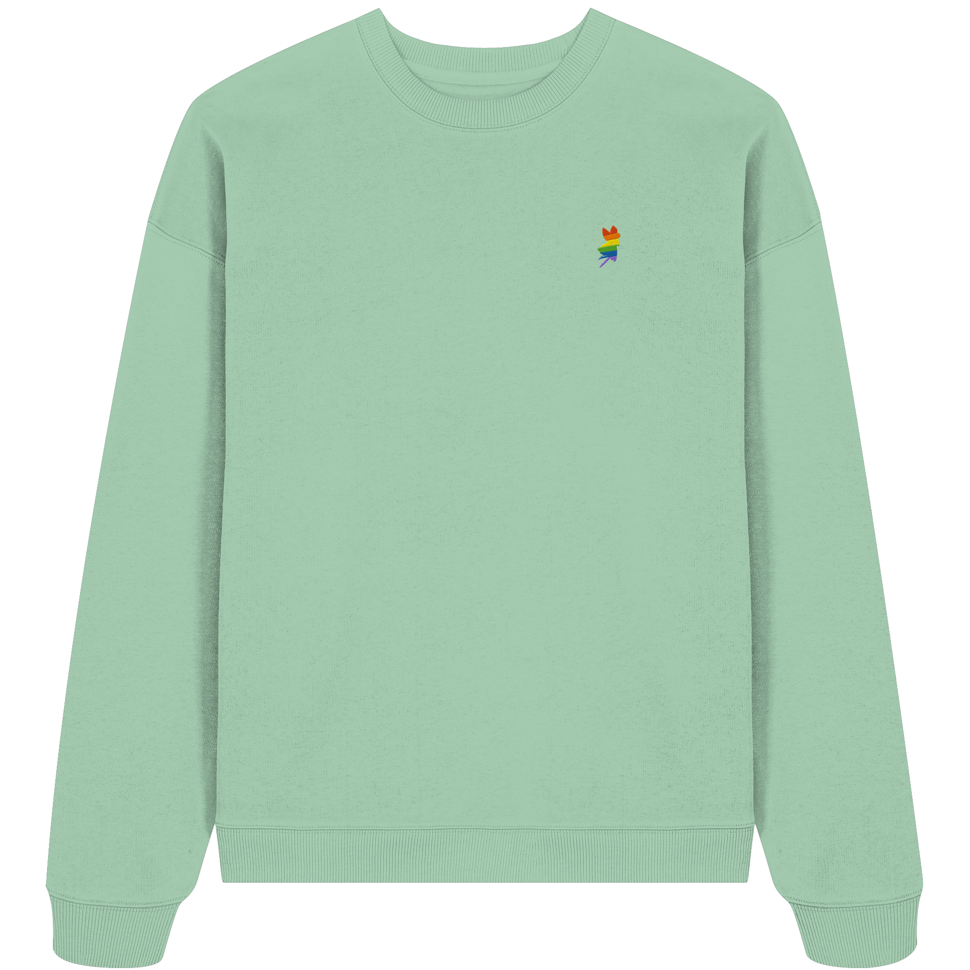 Regenbogen Fee - Organic Oversize Sweatshirt (Stick)