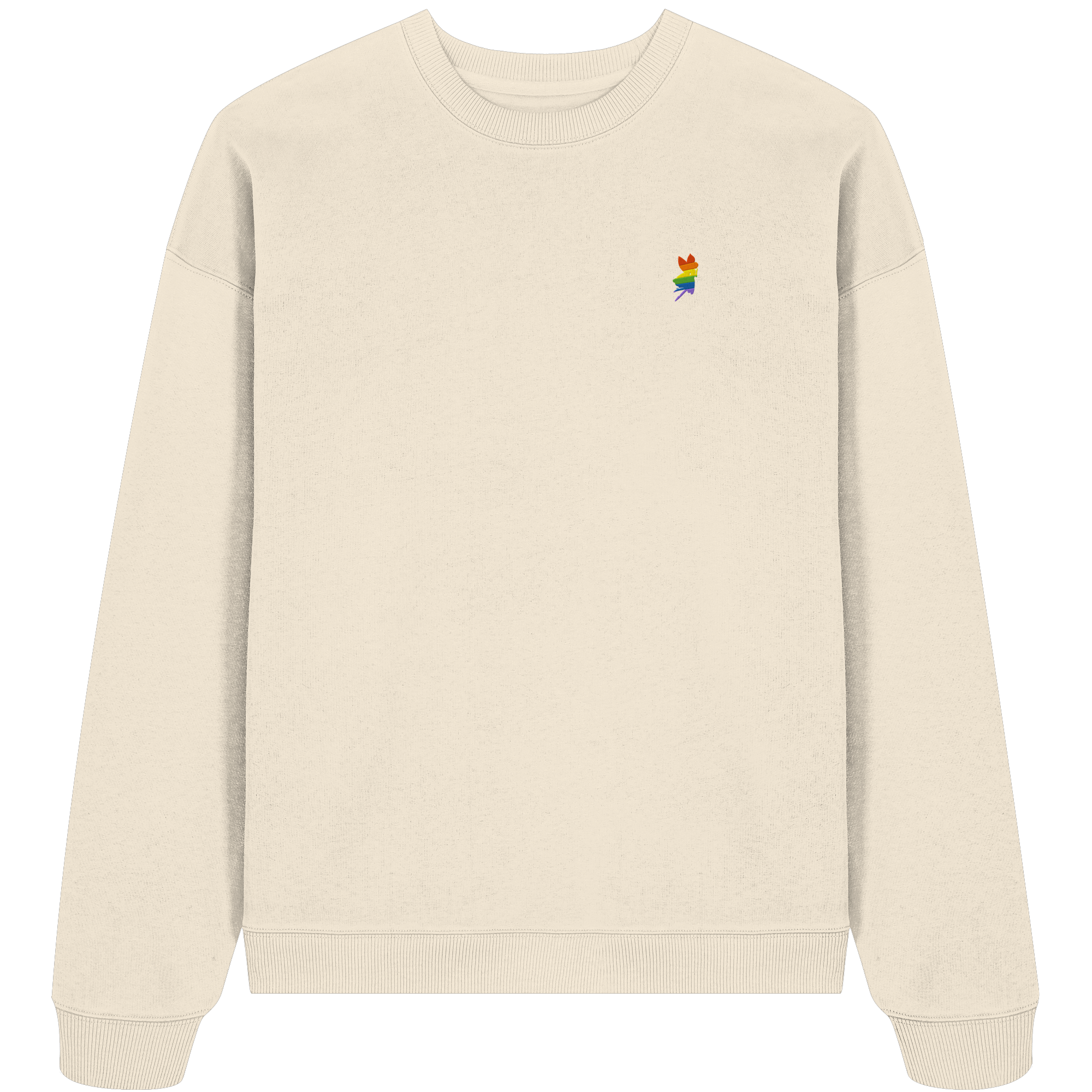Regenbogen Fee - Organic Oversize Sweatshirt (Stick)