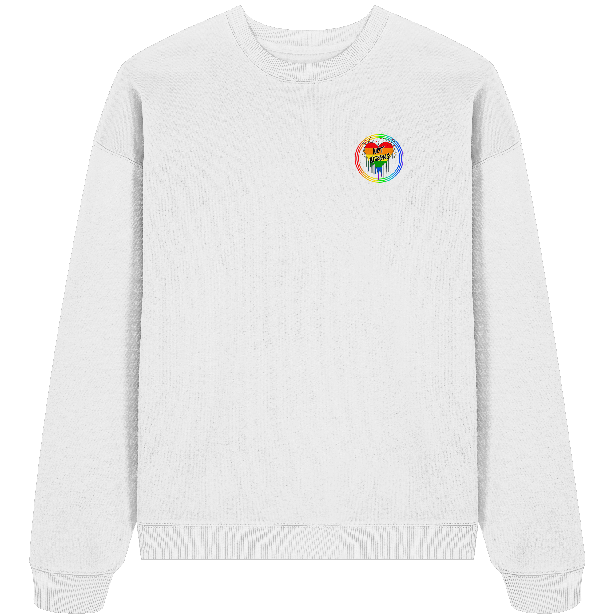 Queer Not Wrong "Regenbogenkreis Edition" - Organic Oversize Sweatshirt