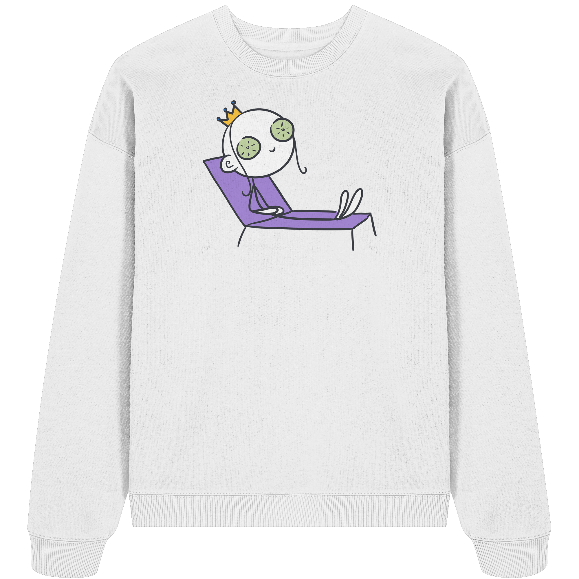 Seelenmännchen "Chill Out Edition" Frontprint - Organic Oversize Sweatshirt