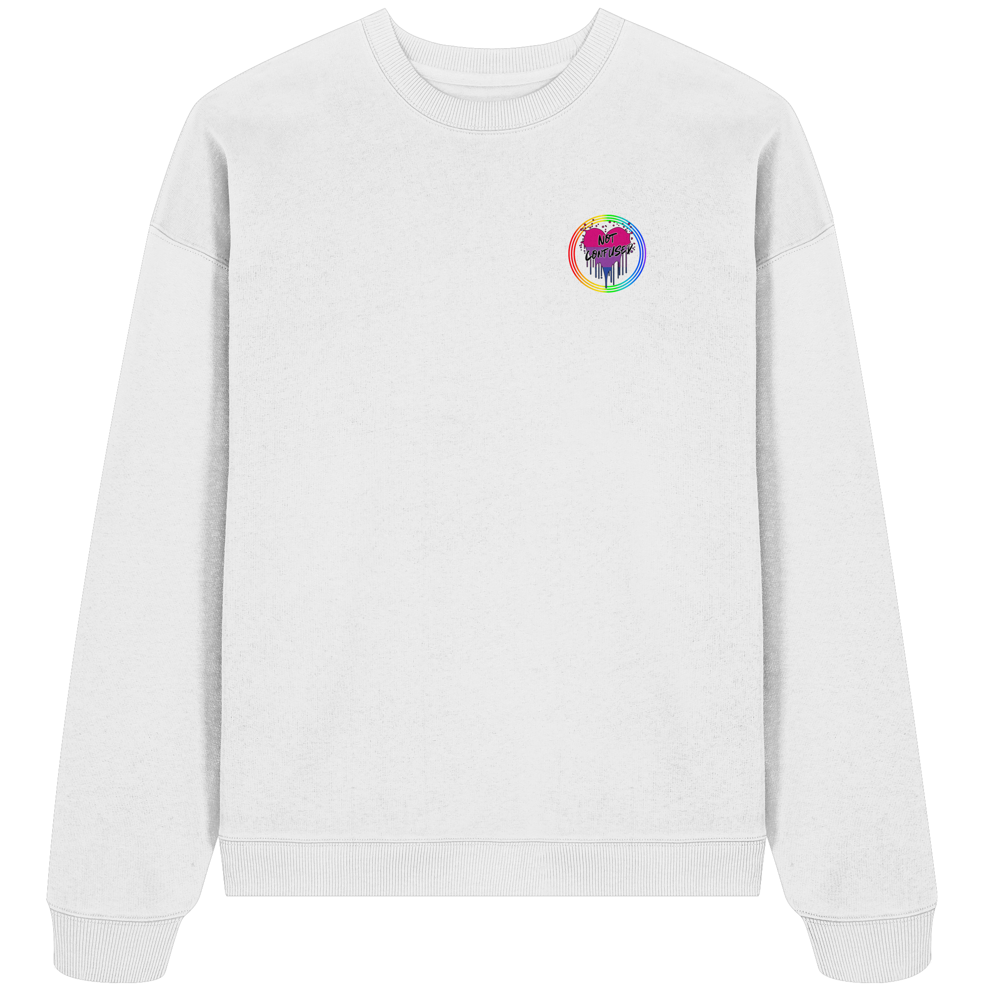 Bisexual Not Confused "Regenbogenkreis Edition" - Organic Oversize Sweatshirt
