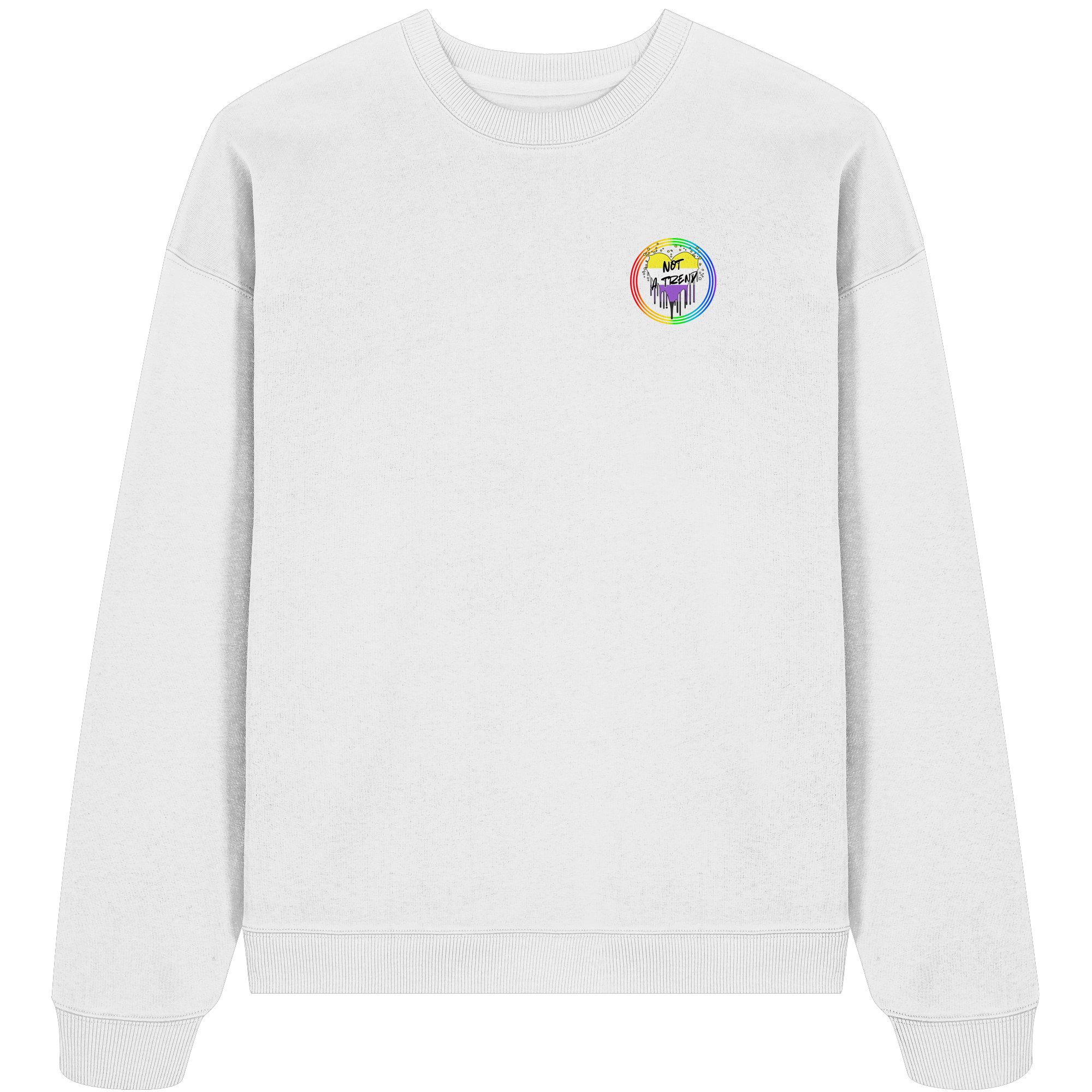 Nonbinary Not a Trend "Regenbogenkreis Edition" - Organic Oversize Sweatshirt
